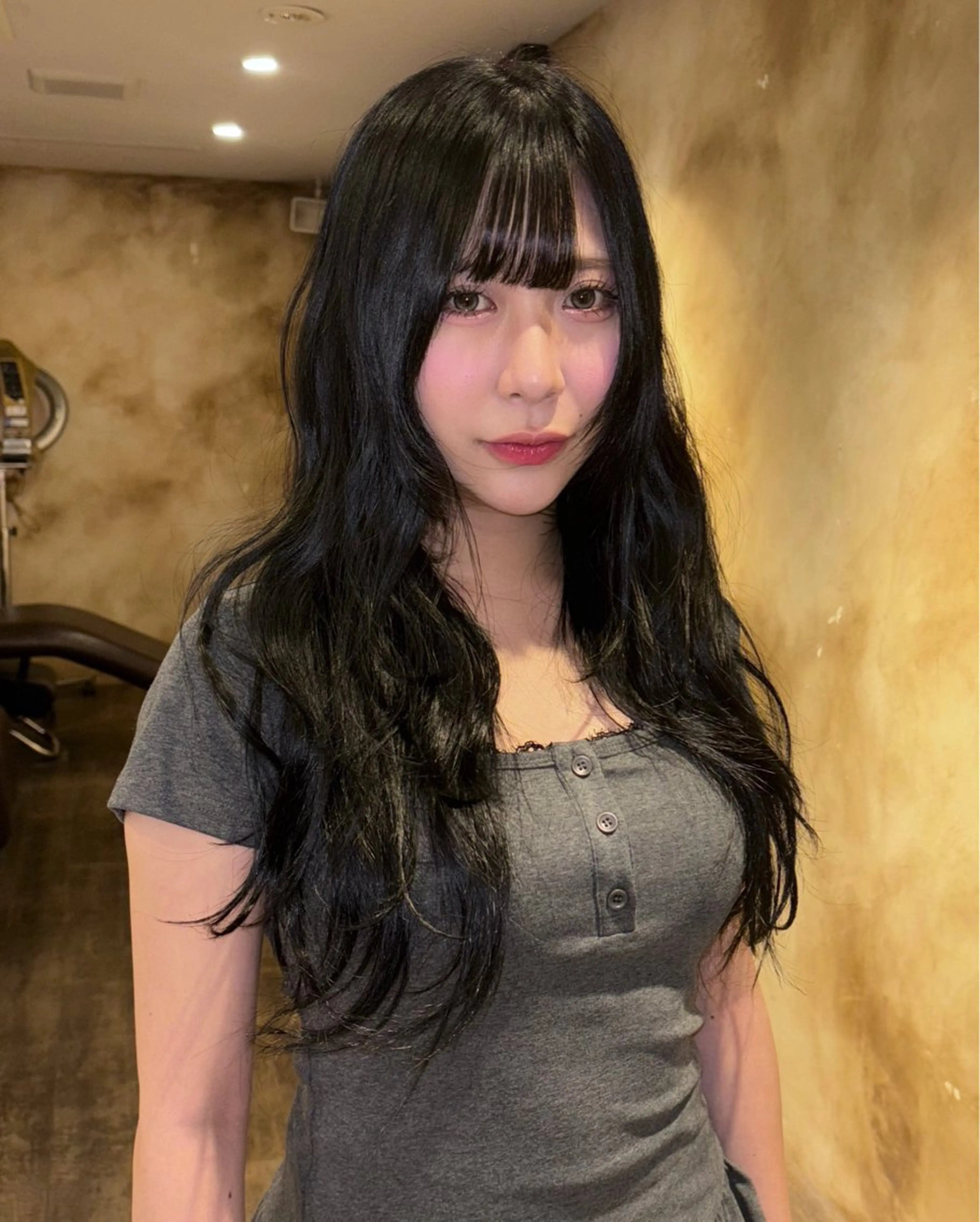 ロング カット ヘアカラー zina 難波所属・Zina難波/ 韓国ヘア🐰mikuのヘアスタイル