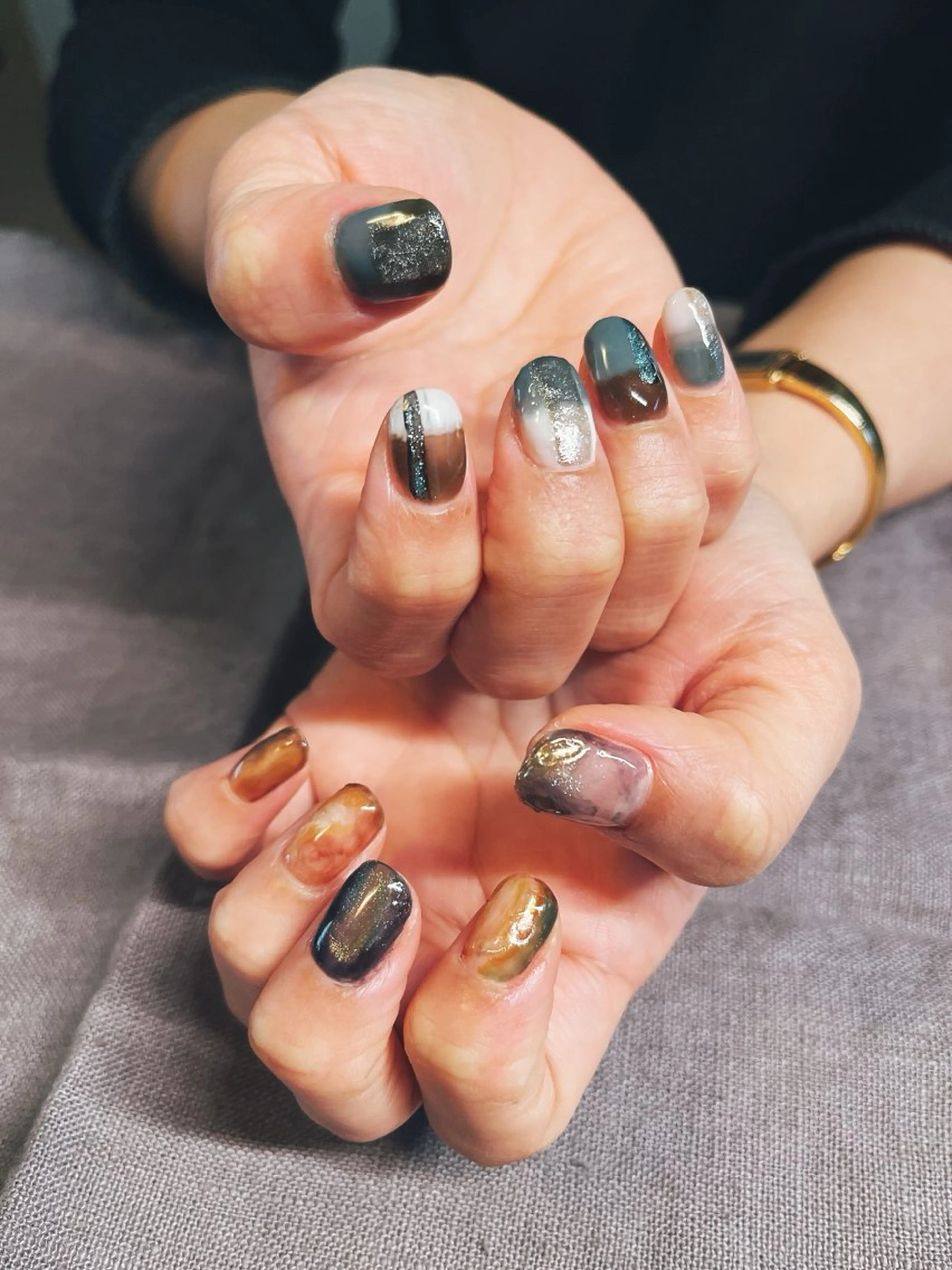 ネイル 持ち込み ニュアンスネイル atelier mofのネイルデザイン