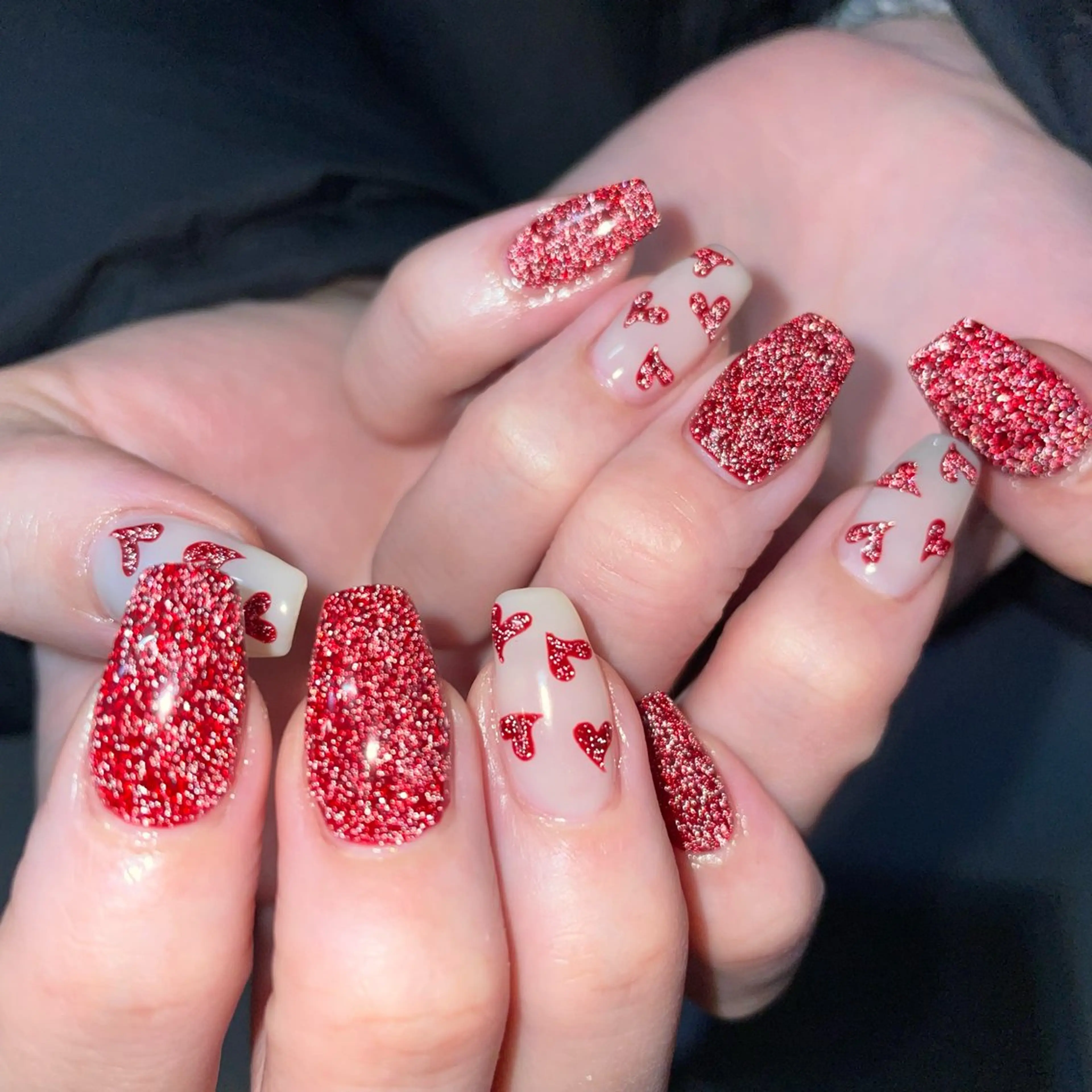 ネイル フラッシュネイル バレンタイン ハンドネイル カメレオン京橋🌻 草葉由佳のネイルデザイン