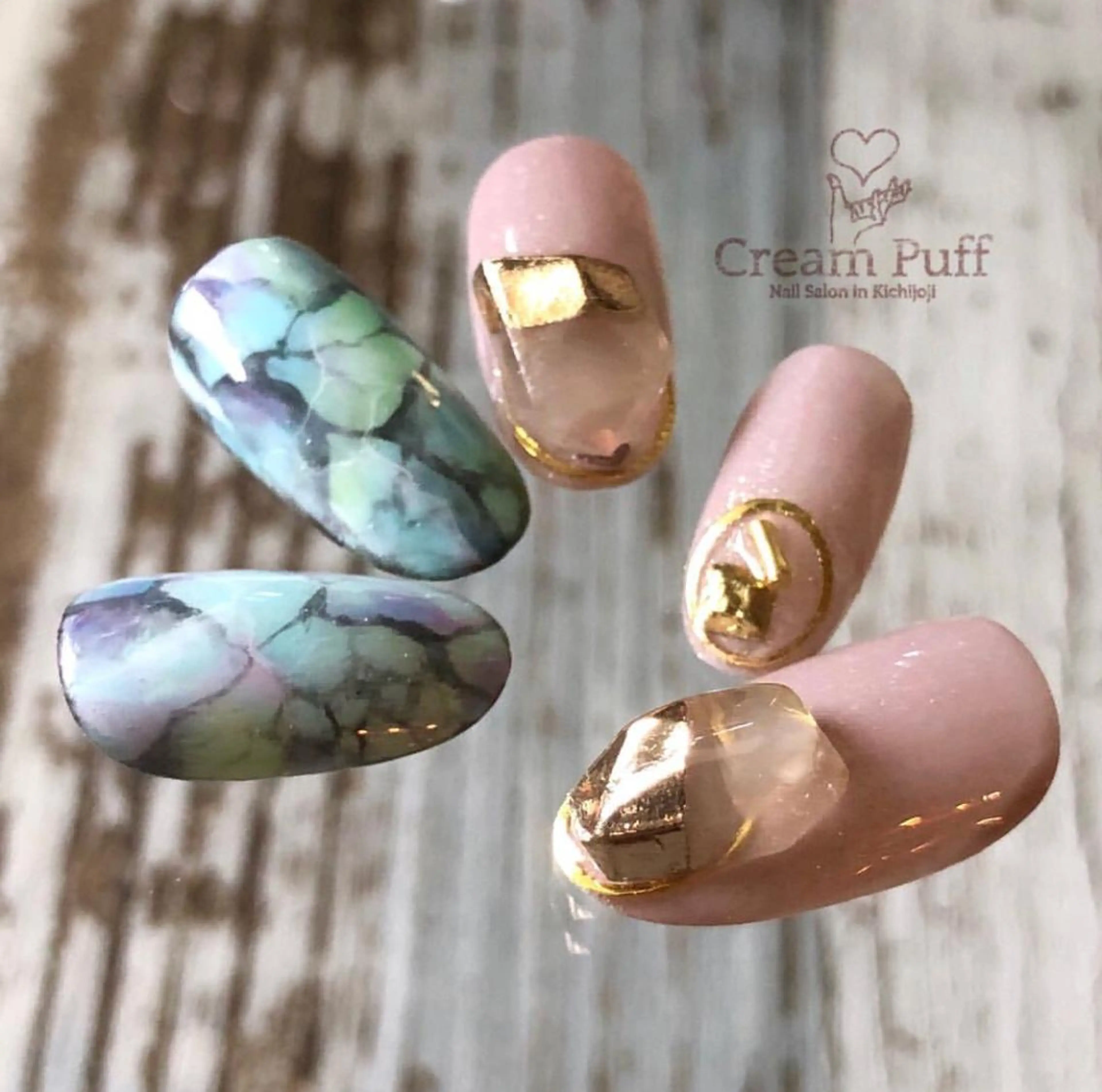 ネイル ブルー HAMANO MIKAのネイルデザイン