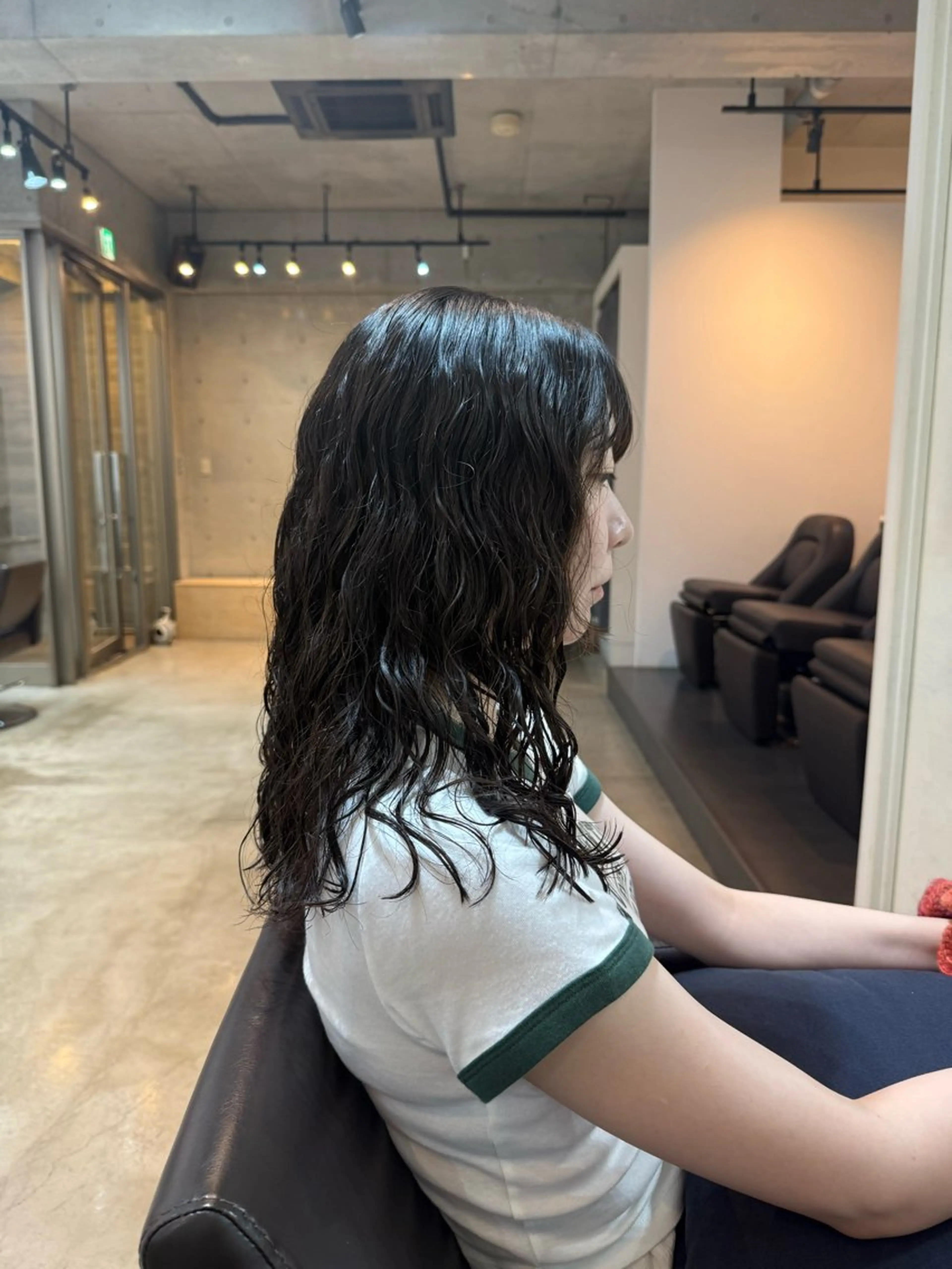 ミディアム カット ヘアカラー パーマ トリートメント デジタルパーマ ウェーブパーマ/神野のヘアスタイル