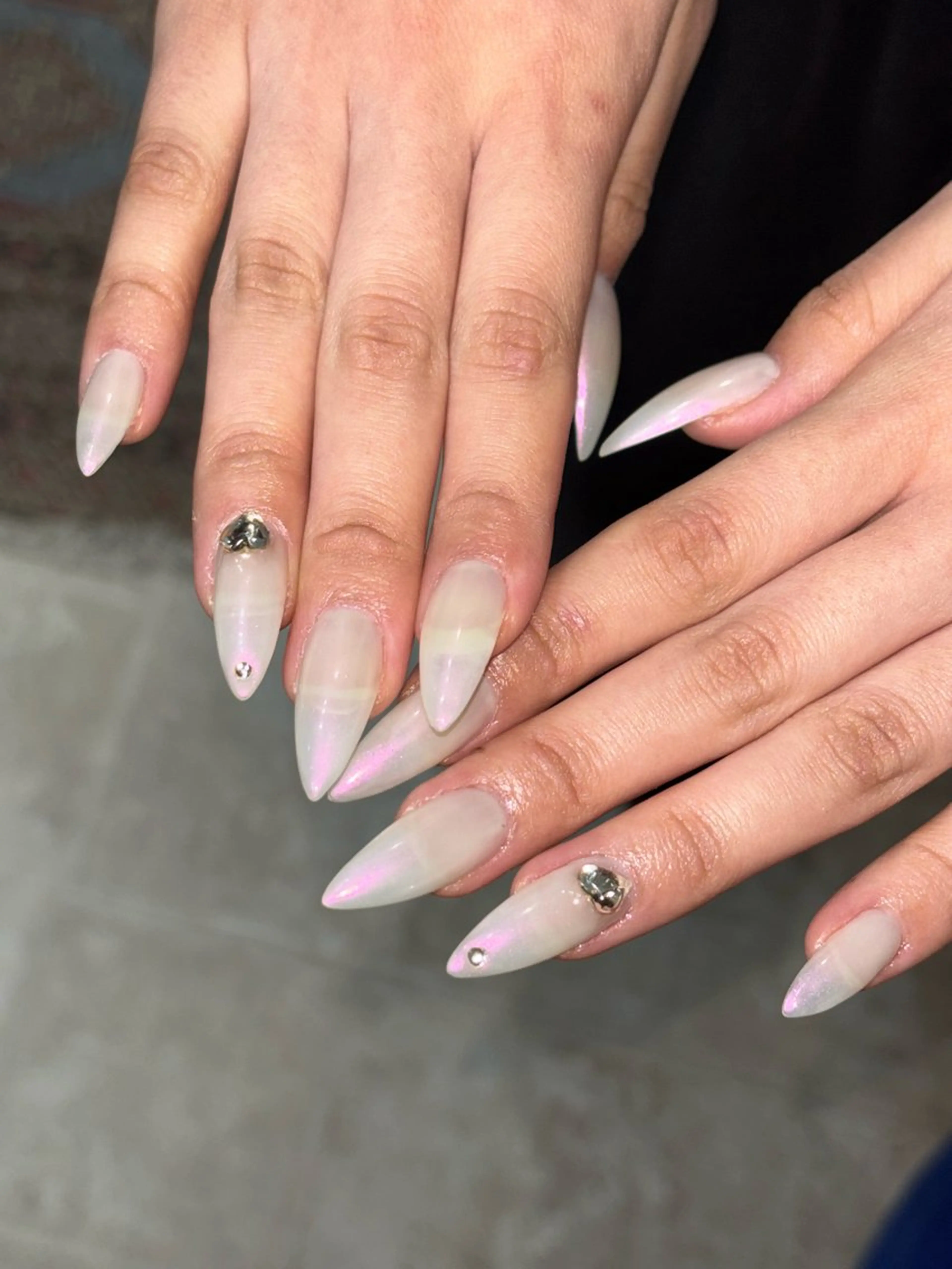 ネイル ハンドネイル 0203ムニムサン 💙Honokaのネイルデザイン