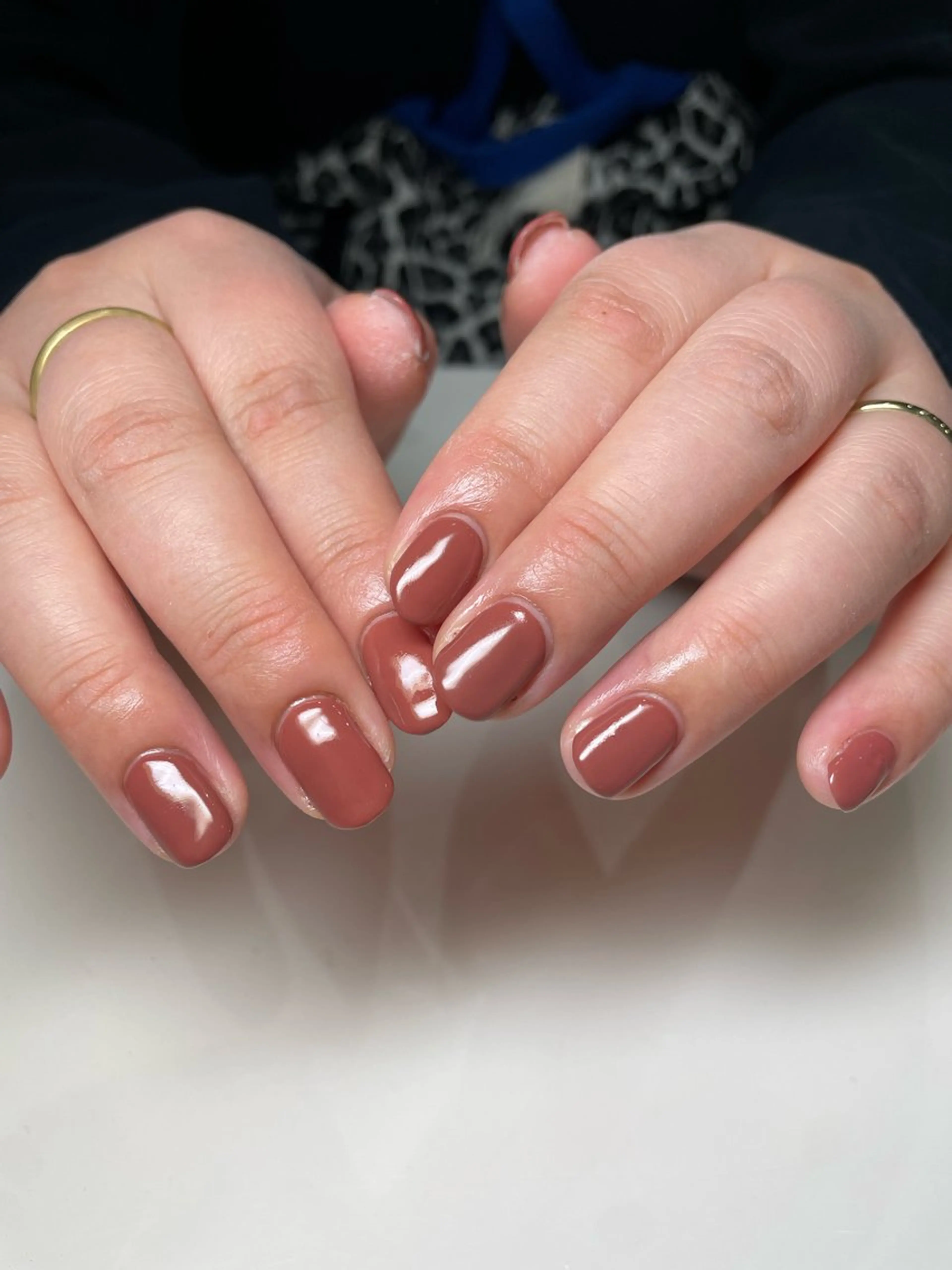 ネイル ブラウン ハンドネイル Tomii Miyuのネイルデザイン