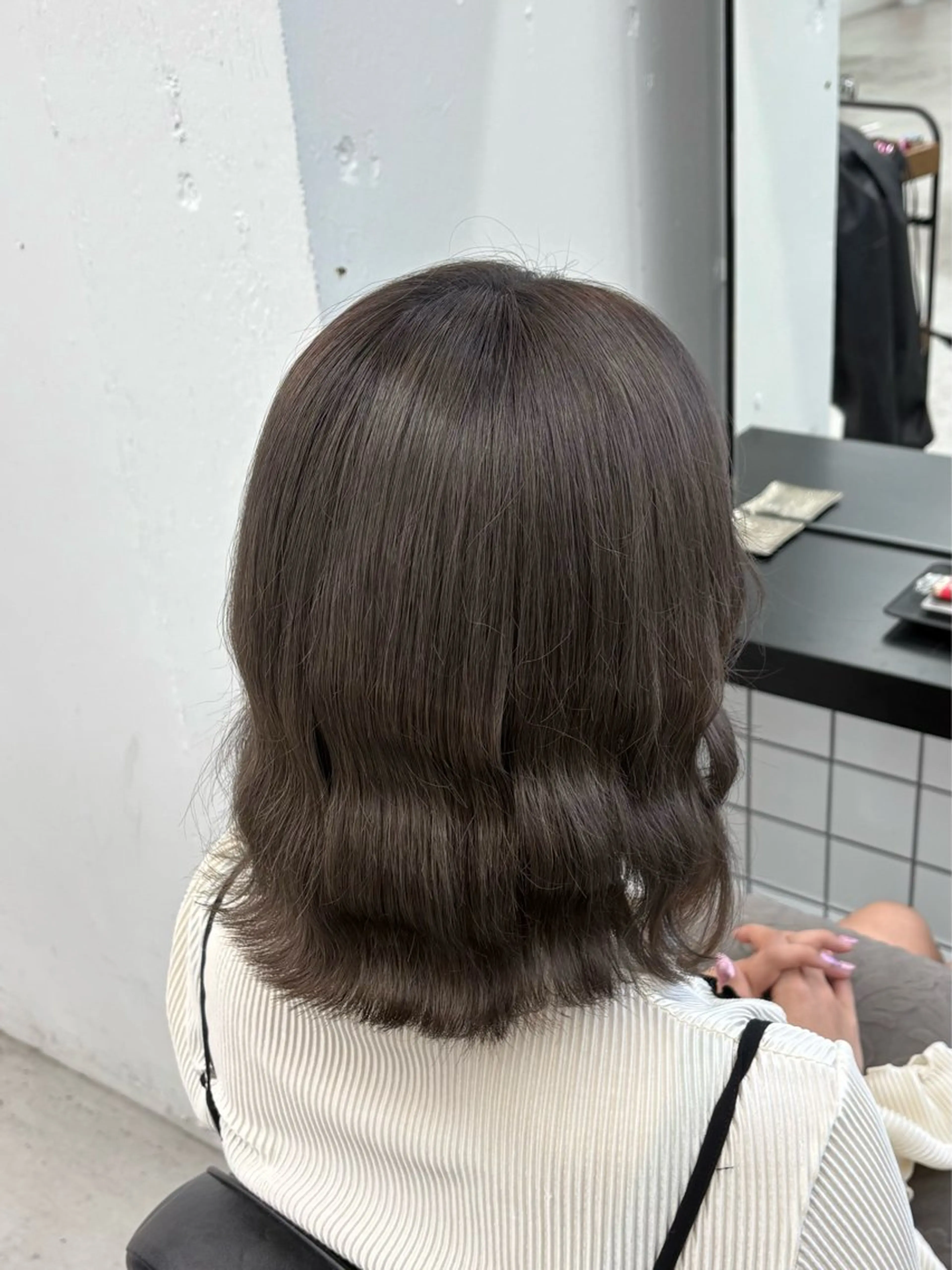 ミディアム カラー グレージュ ヘアカラー 🌟ゆりあ🌟 JILLSTUDIOのヘアスタイル