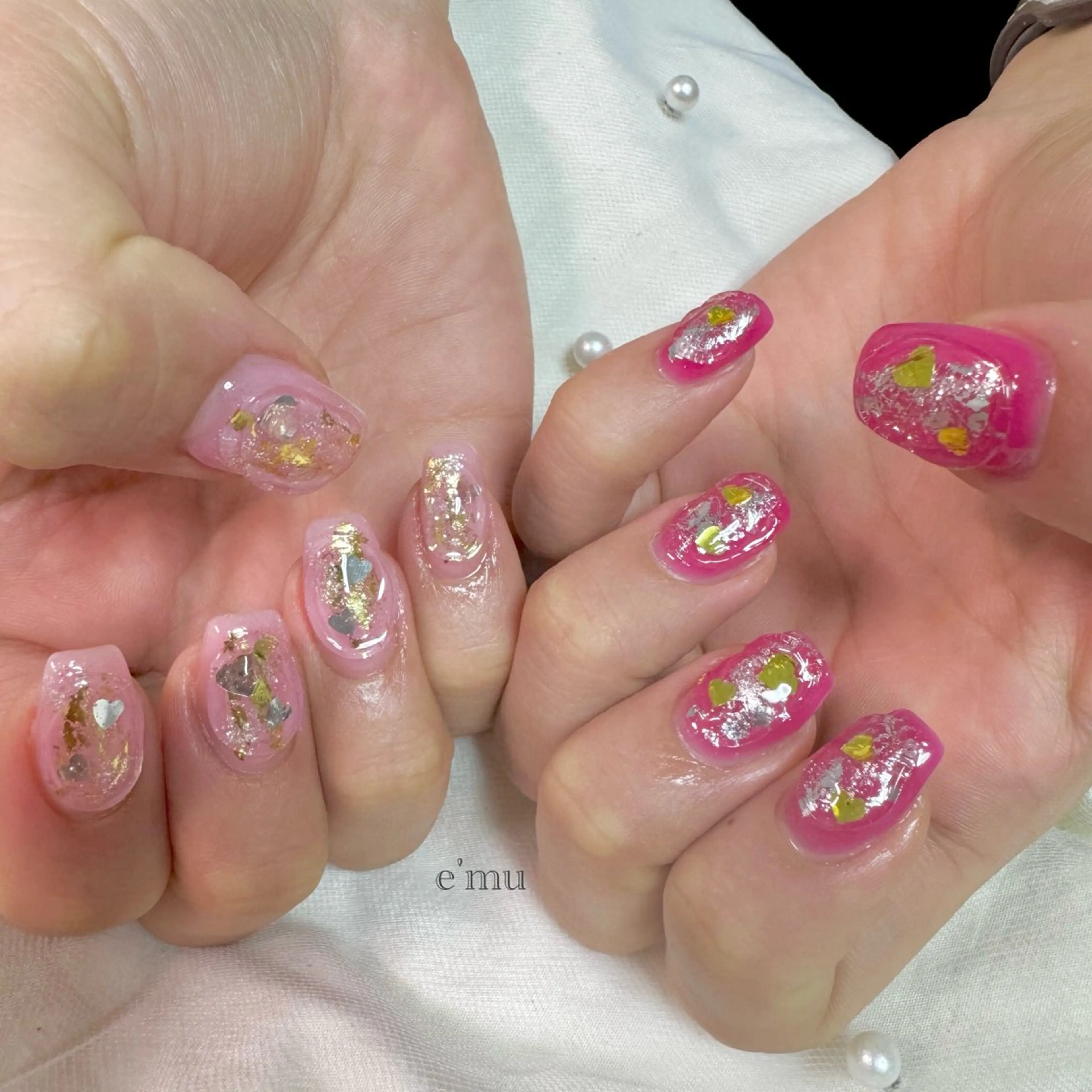 ネイル ハート nail salon e'mu💐のネイルデザイン
