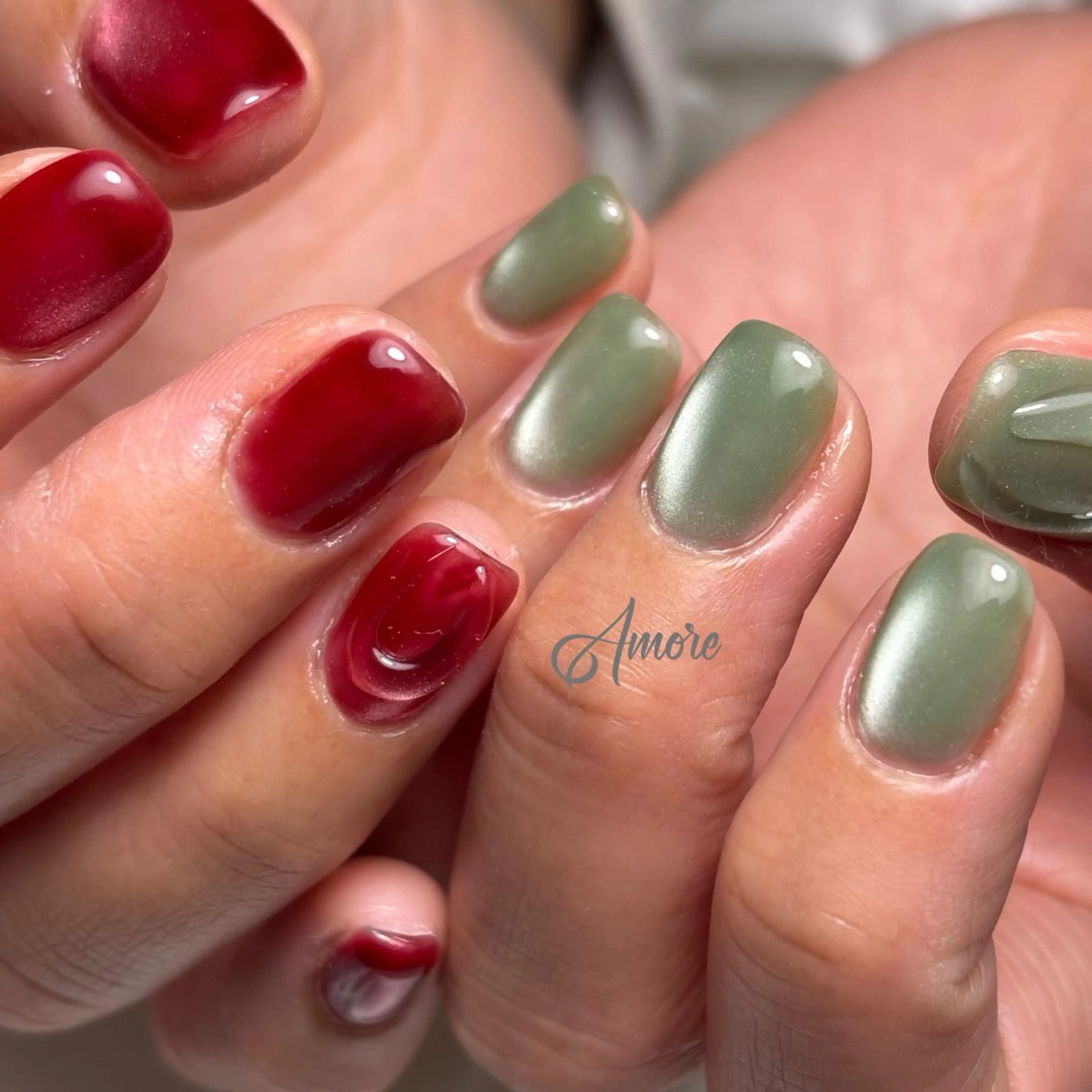 ネイル ジェルネイル キラキラネイル 韓国ネイル マグネットネイル パラジェル You kyehwaのネイルデザイン