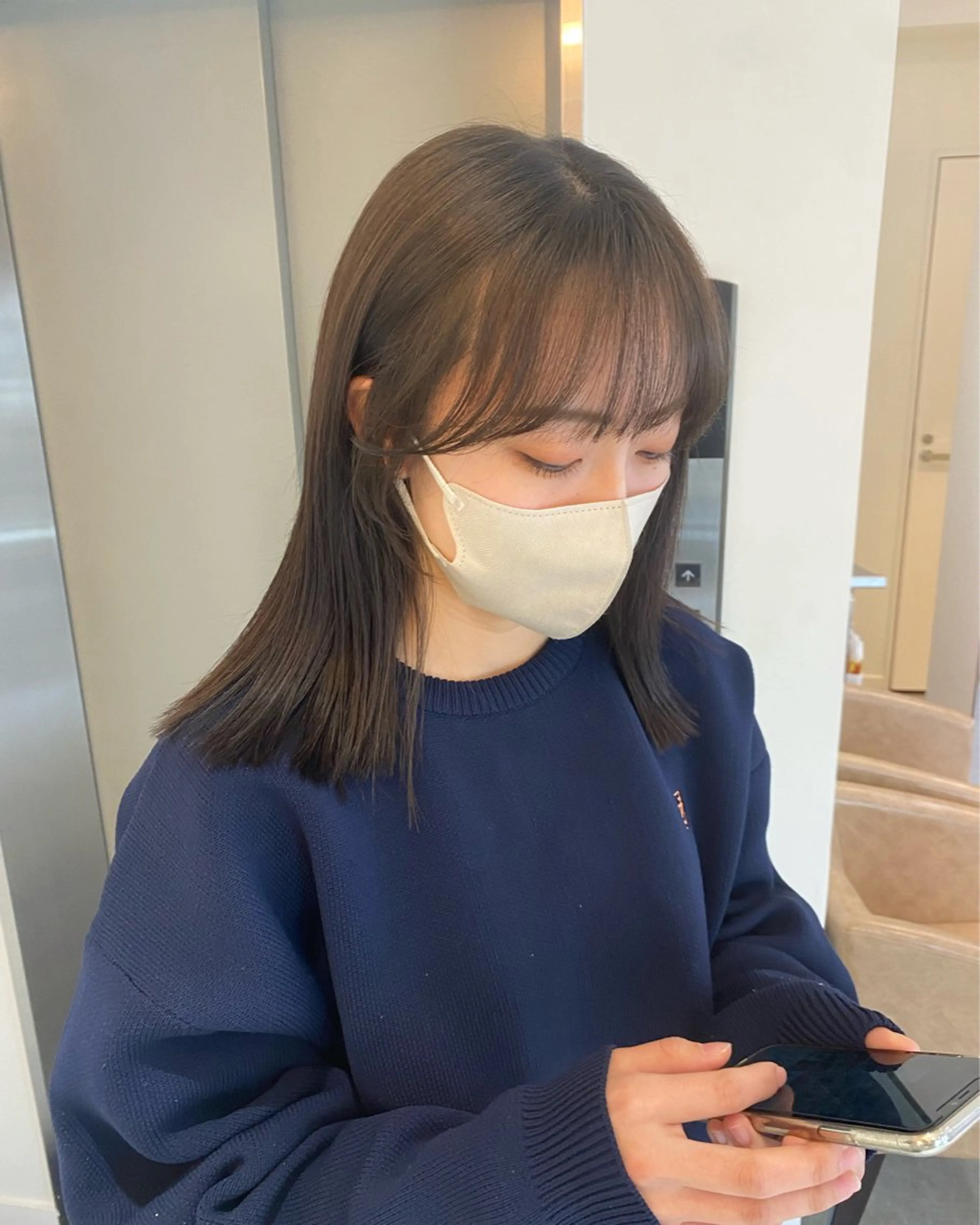 ミディアム カラー 広島/わかな/ヘア セット/オリーブのヘアスタイル