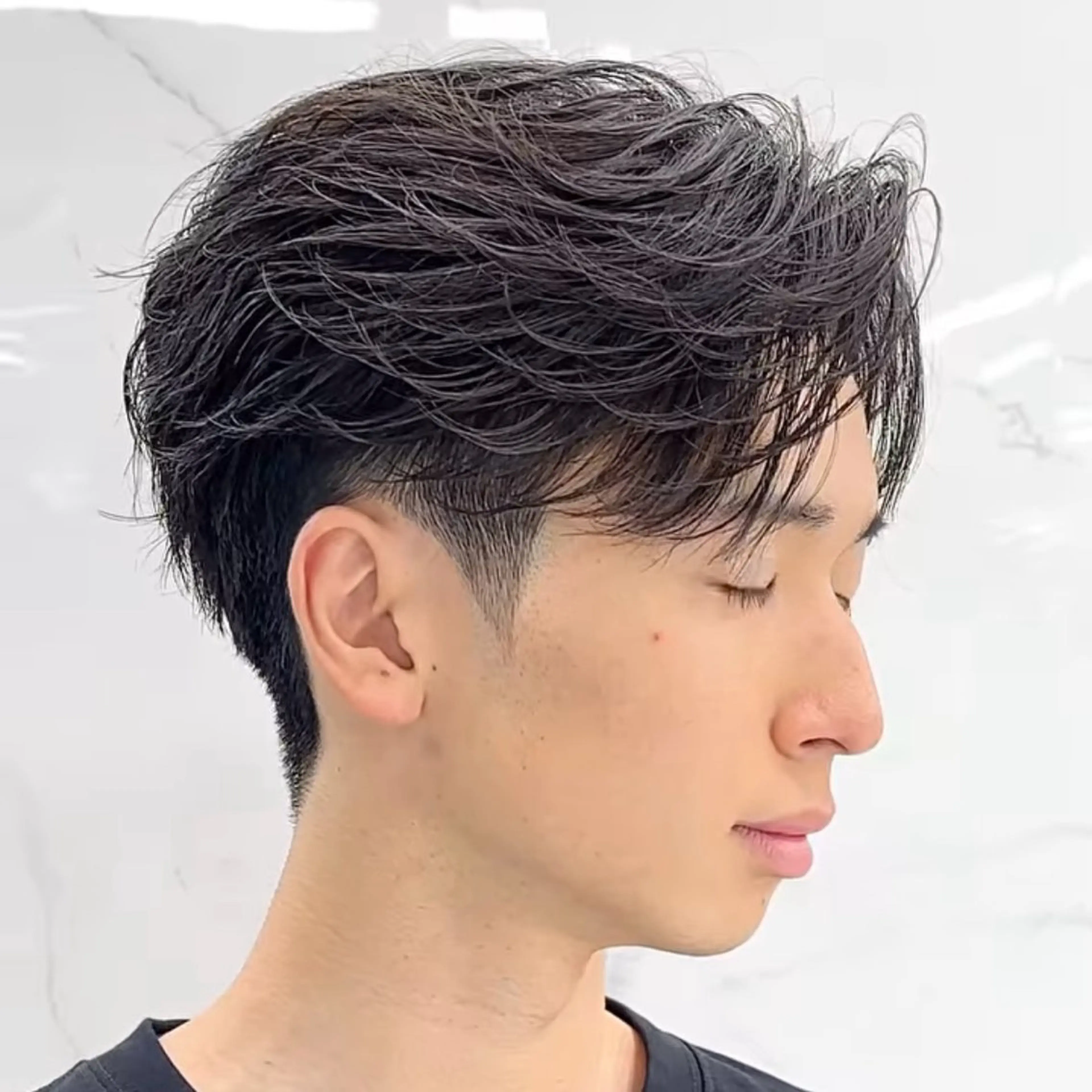 ミディアム パーマ メンズ MEN'S HAIR SENSE 神南 【メンズヘア センス 】所属・♥️モテ髪美容師♠️ REIのヘアスタイル