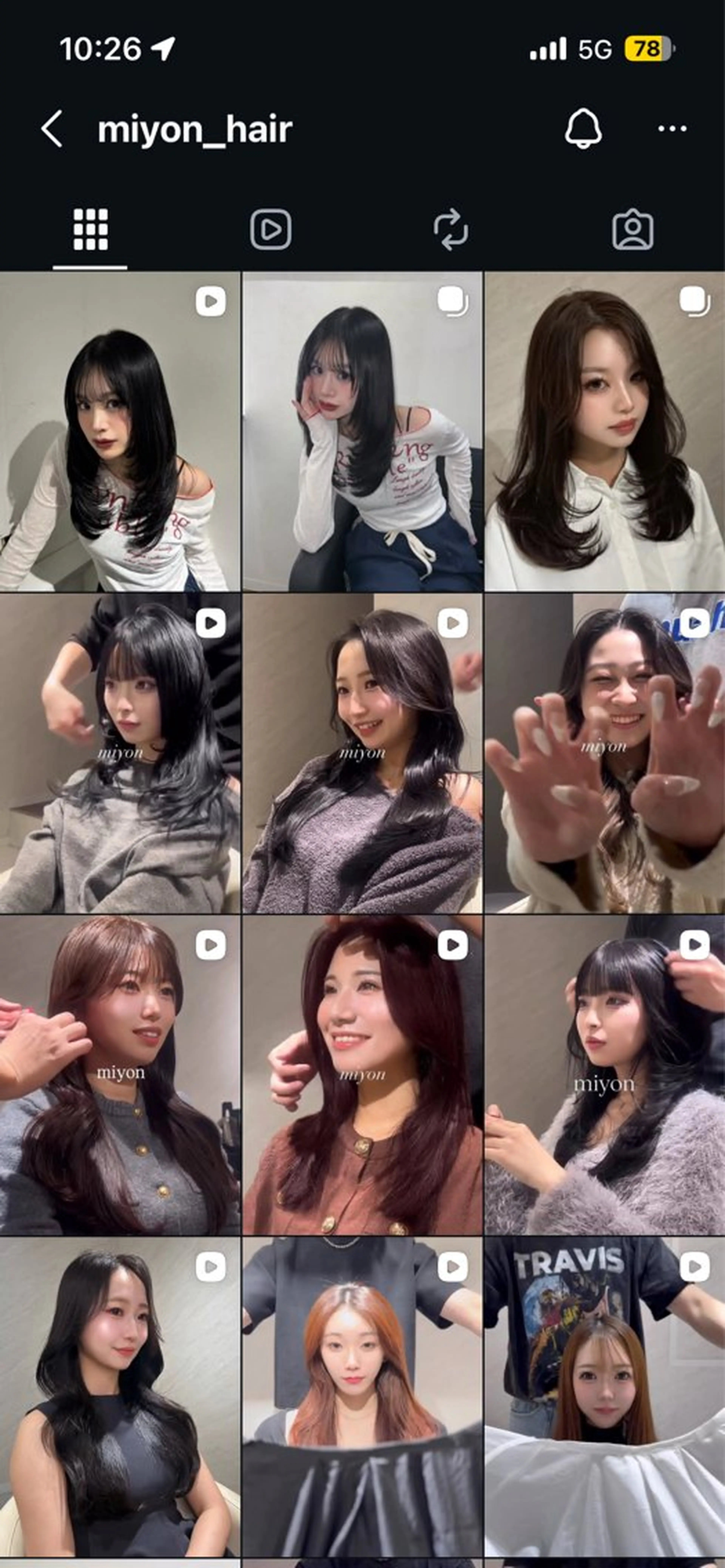 セミロング 韓国風ヘア レイヤーカット miyon 京橋店のヘアスタイル