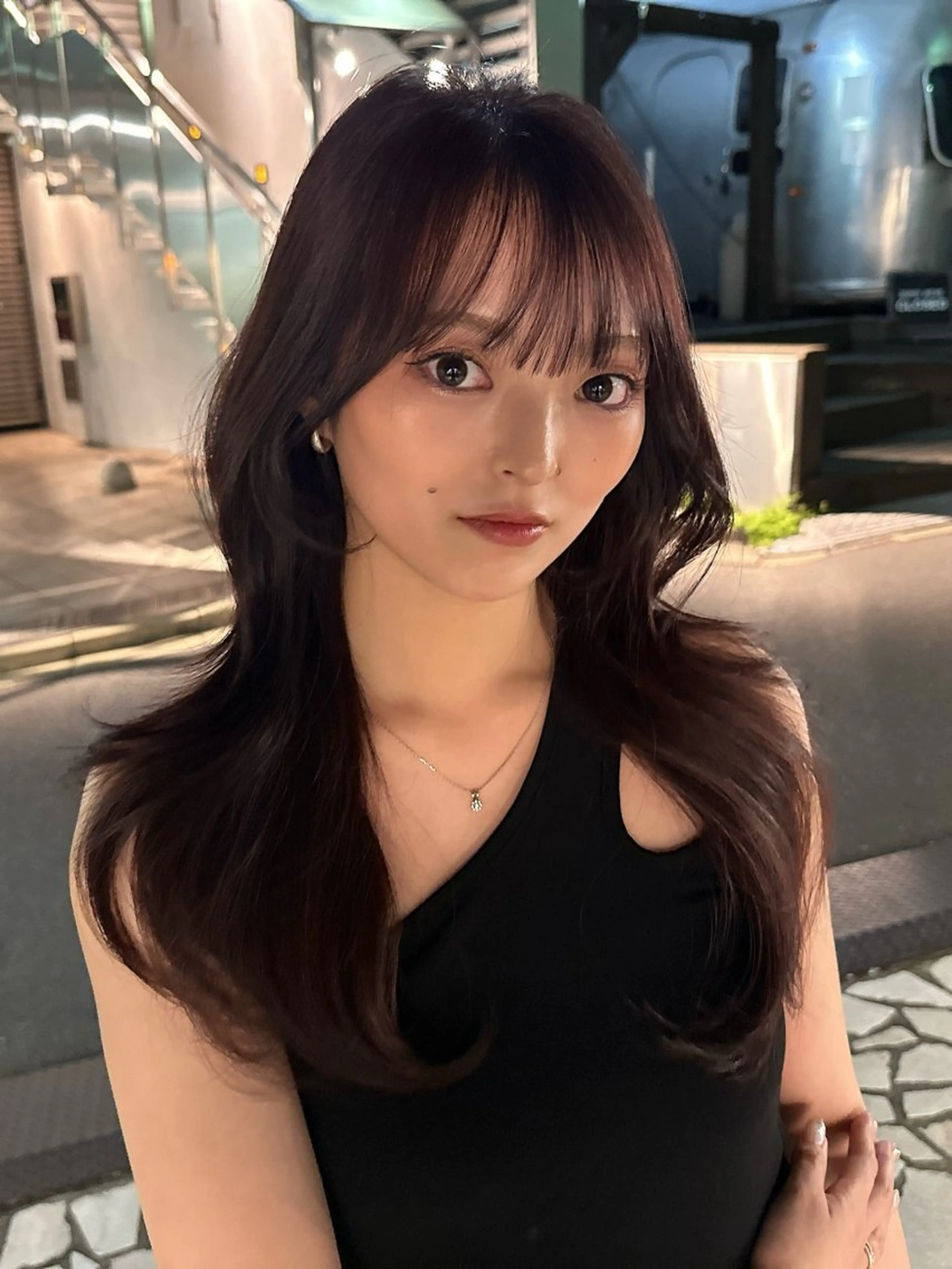 ロング ハイレイヤー レイヤーカット 韓国ヘア🦢🖤 Sayumiのヘアスタイル