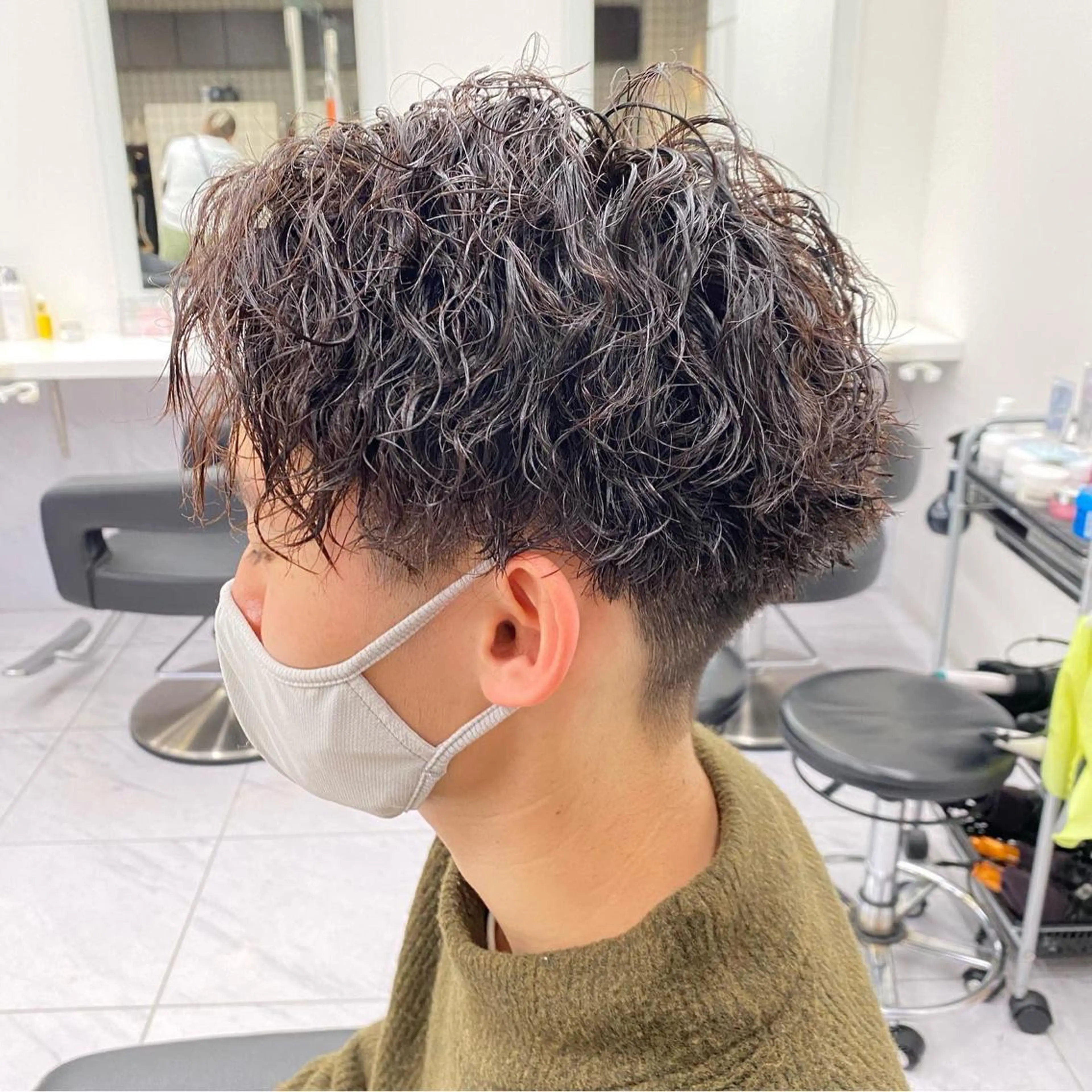 ロング パーマ ヘアアレンジ メンズ カット パーマ メンズ特化 水口湧太のヘアスタイル