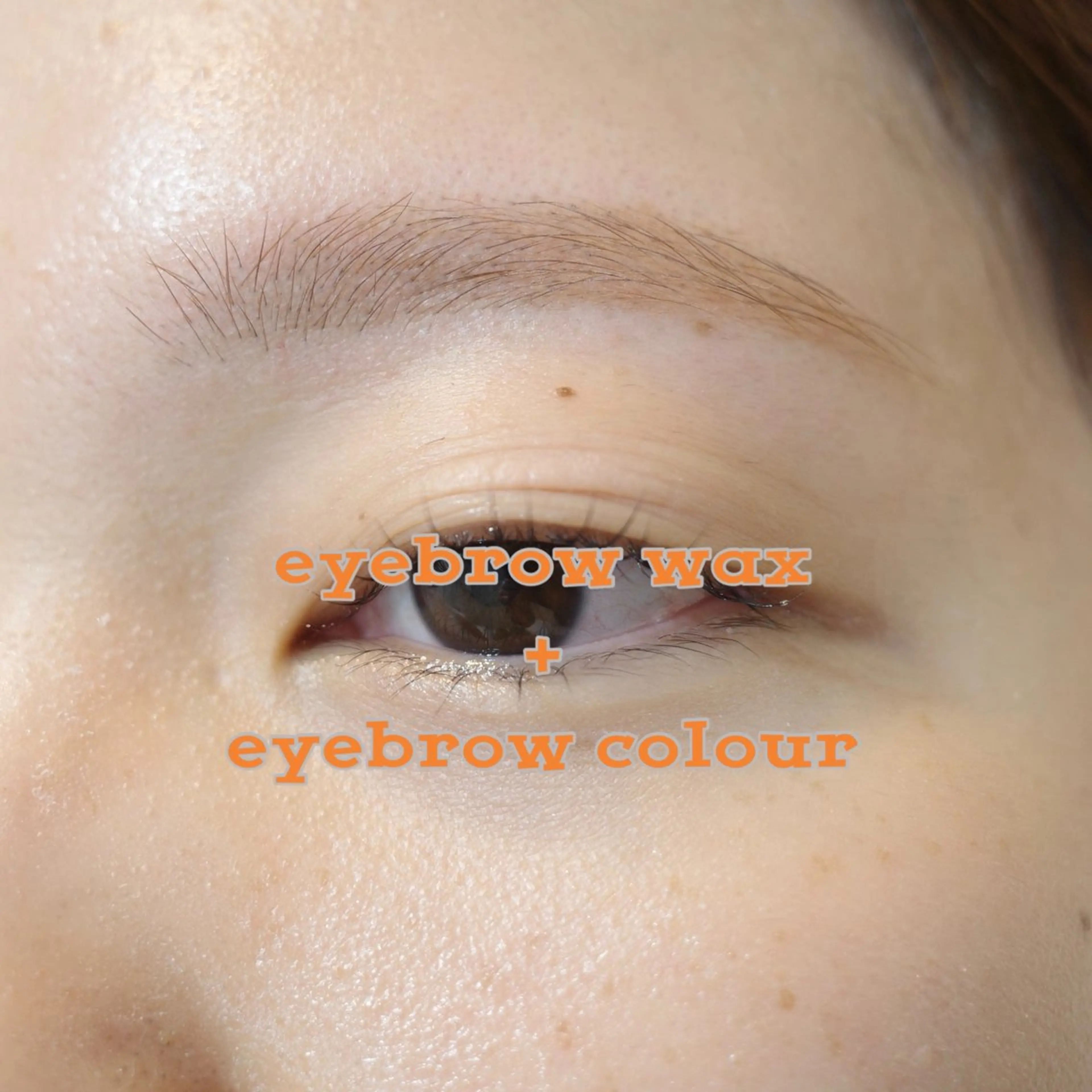 eyebrow wax（間引きあり）+ colourの写真