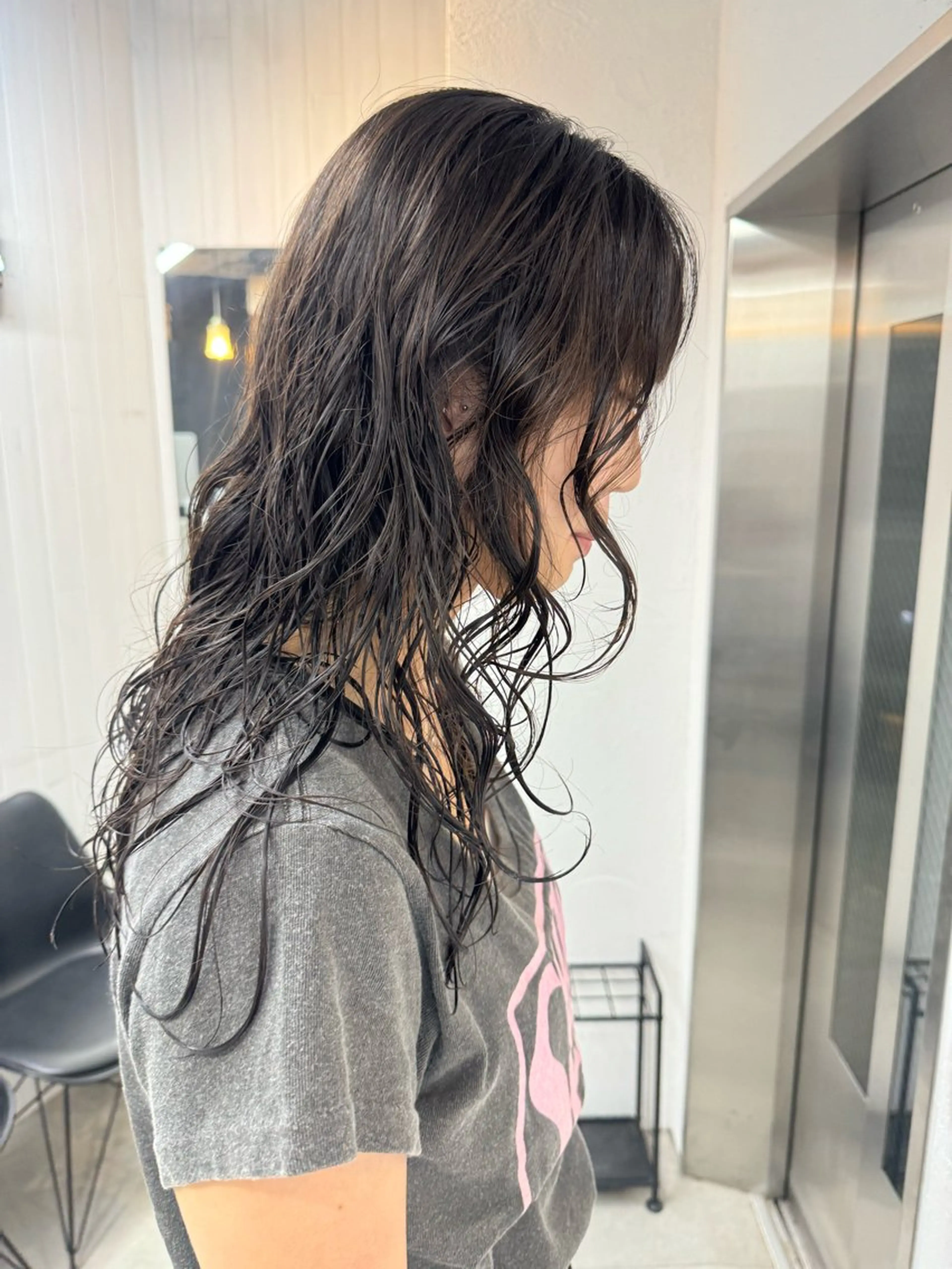 セミロング パーマ Rico / bob/グレージュのヘアスタイル