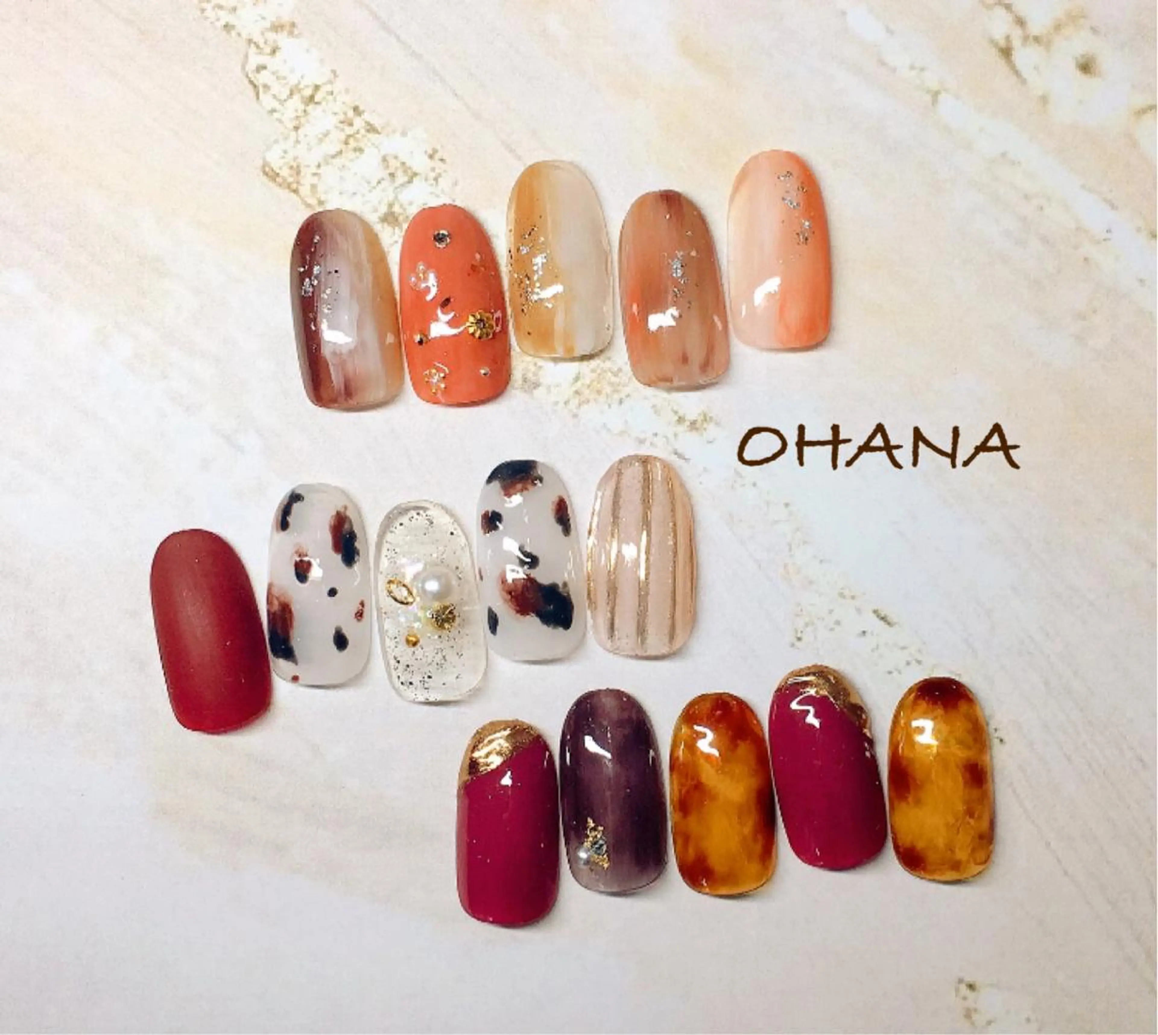 ネイル べっ甲ネイル フットネイル マグネットネイル ミラーネイル ニュアンスネイル nailroom  OHANA所属・nailroom OHANA🌴のネイルデザイン