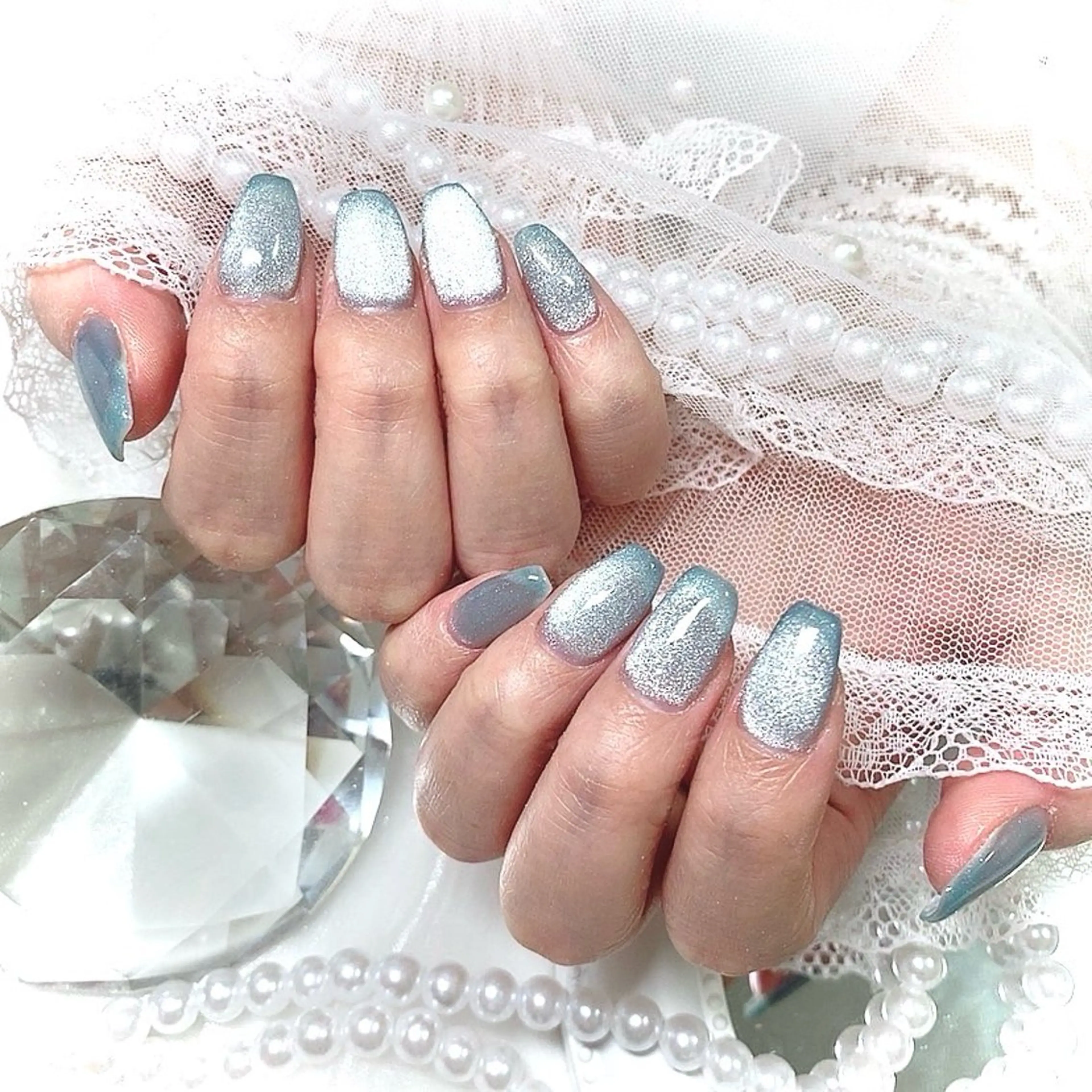 🤍大人可愛い🤍フレンチ、グラデーション、オーロラ、マグネット、ミラー🫧可愛いお写真プレゼント🫧ドリンクサービス有の写真