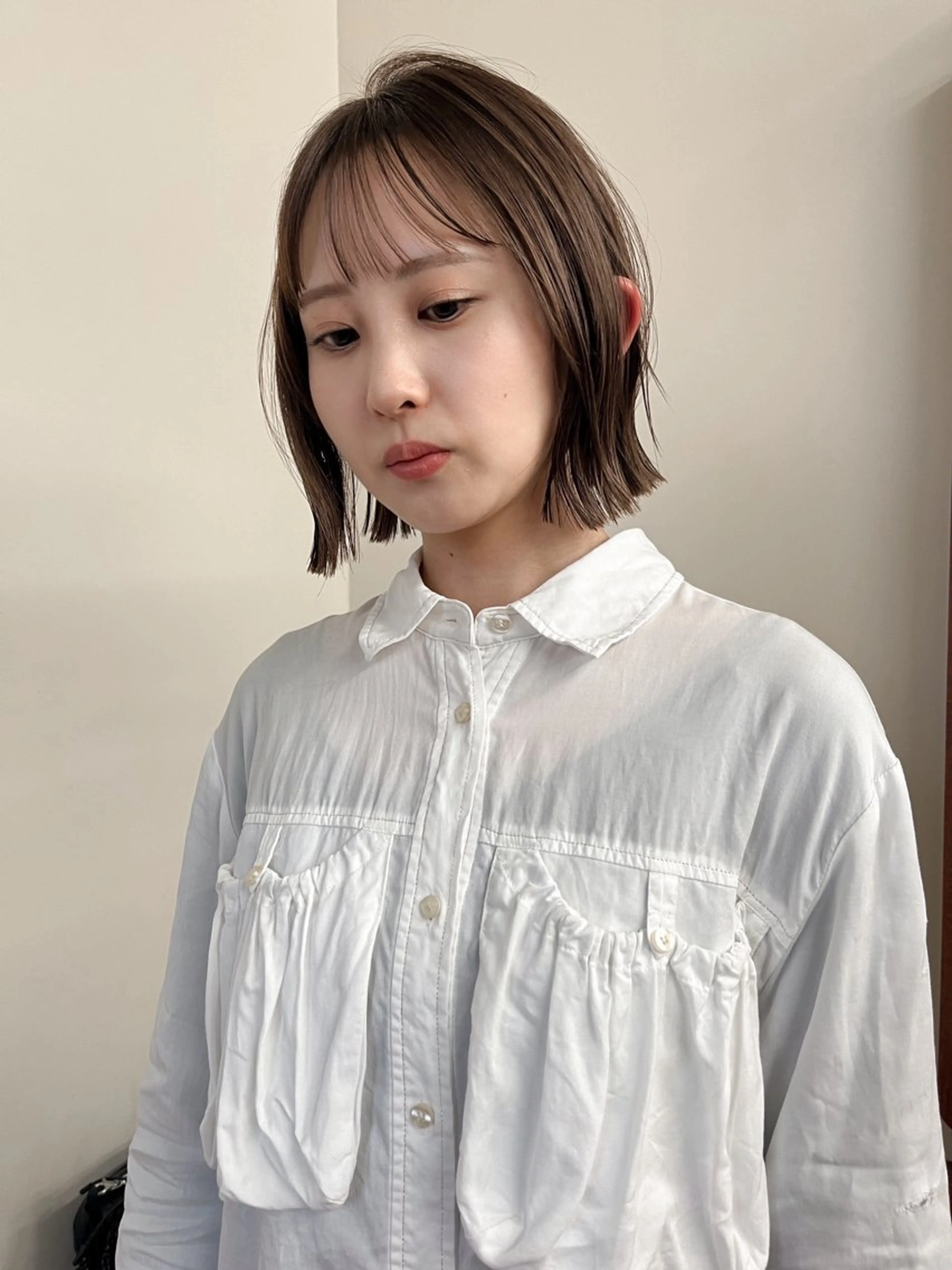 ショート カラー ブラウンカラー ボブ カット ヘアカラー ボブパーマ/パーマ ウルフパーマのヘアスタイル