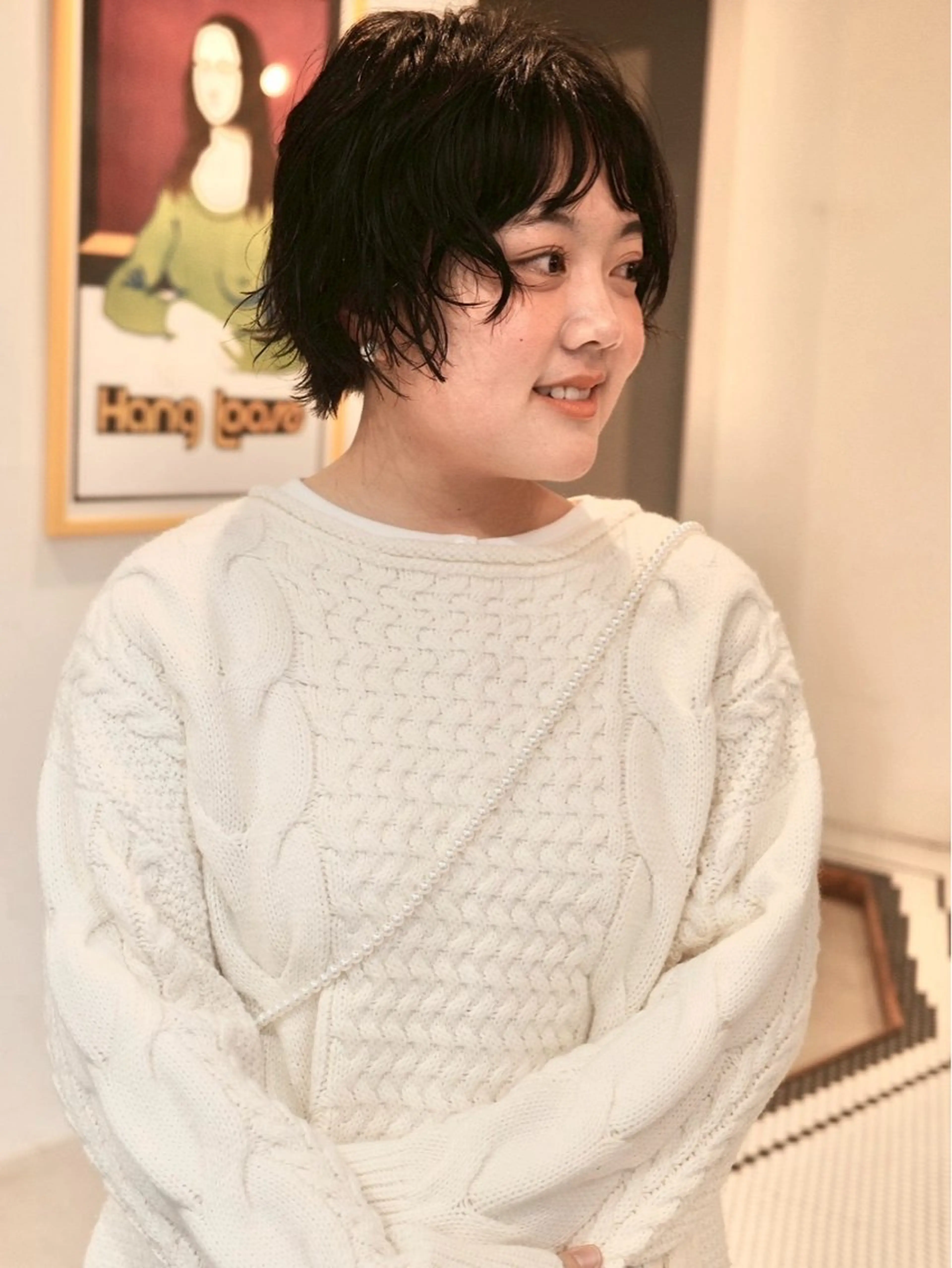 ショート パーマ カット パーマ トリートメント (h)wim ウィムのヘアスタイル