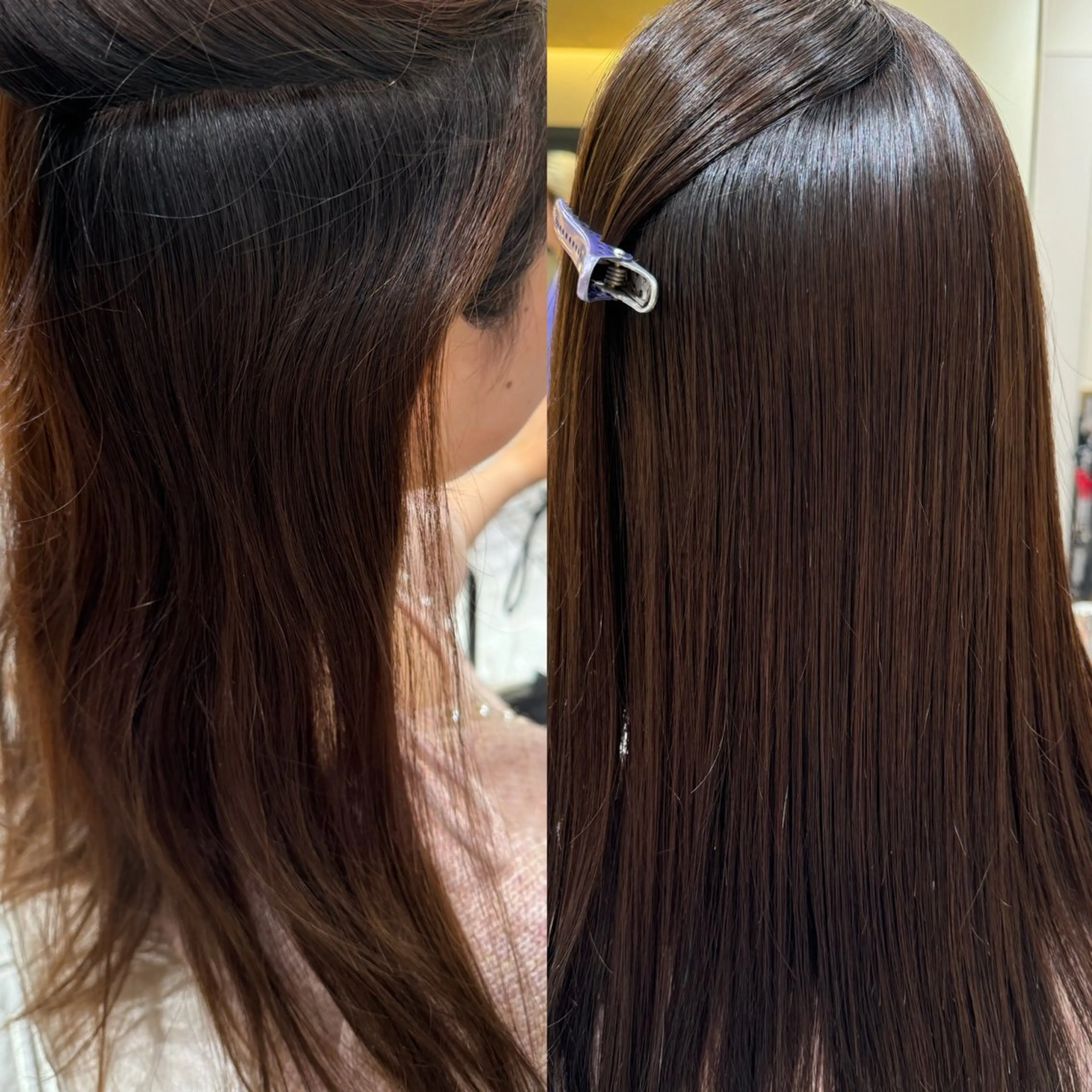 ロング パーマ 酸性ストレート ストレートパーマ 縮毛矯正 学生人気no.1 🦋ナツミのヘアスタイル