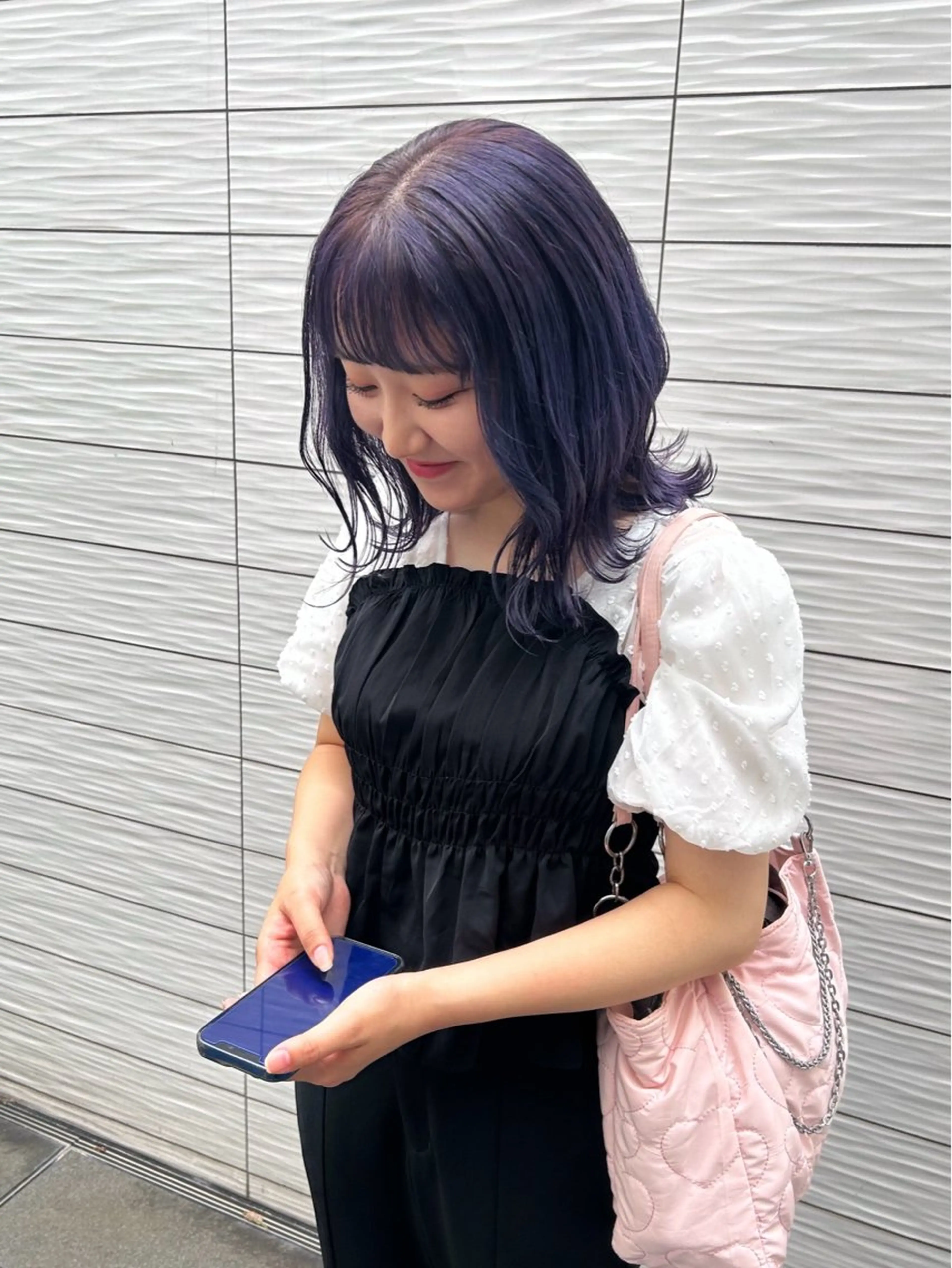 セミロング カラー ハイトーンカラー ヘアカラー 透明感カラー/ 髪質改善✨️💞萌愛のヘアスタイル