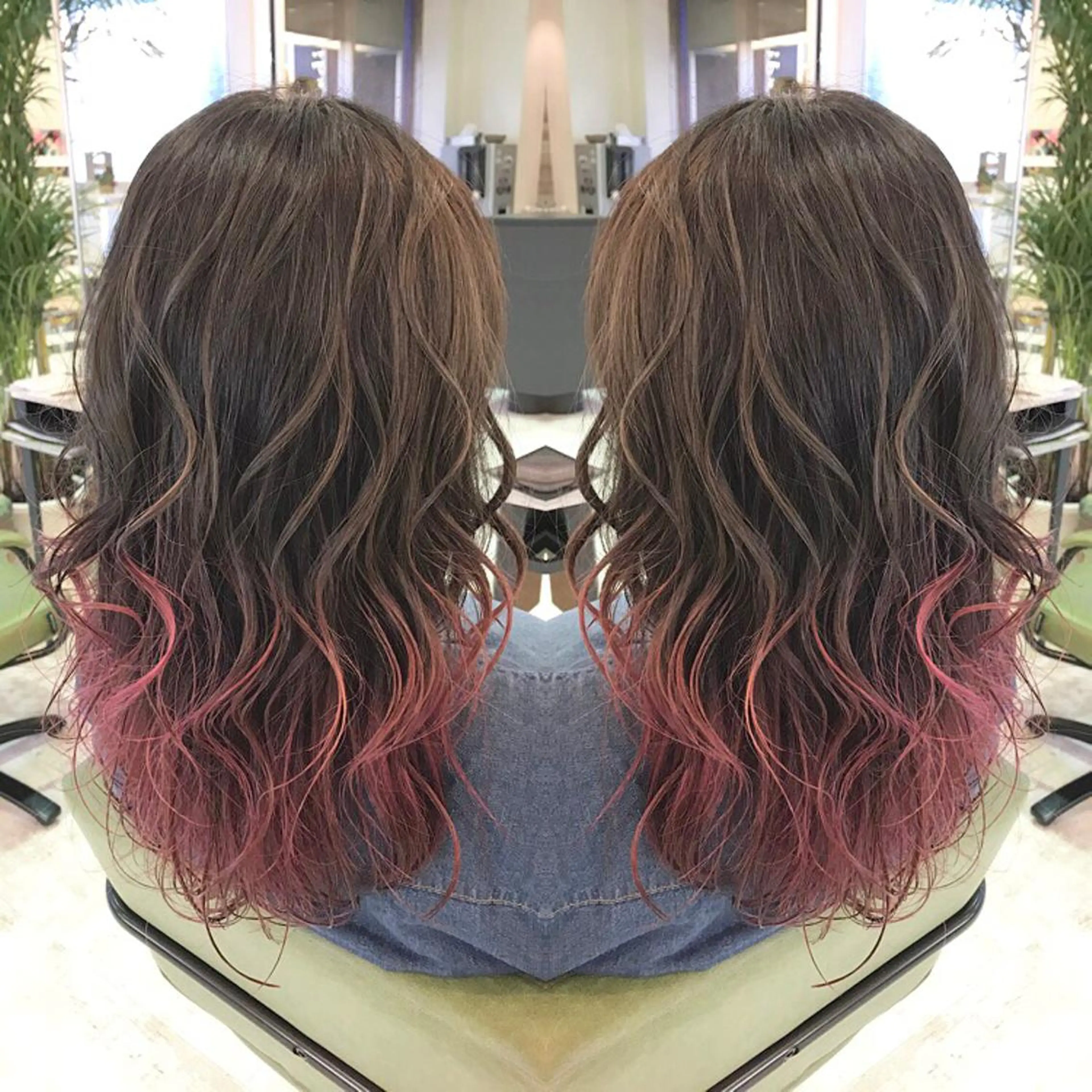 カラー グラデーションカラー グレージュ ピンクカラー 青木 茂樹⭐️ 透明感カラーのヘアスタイル