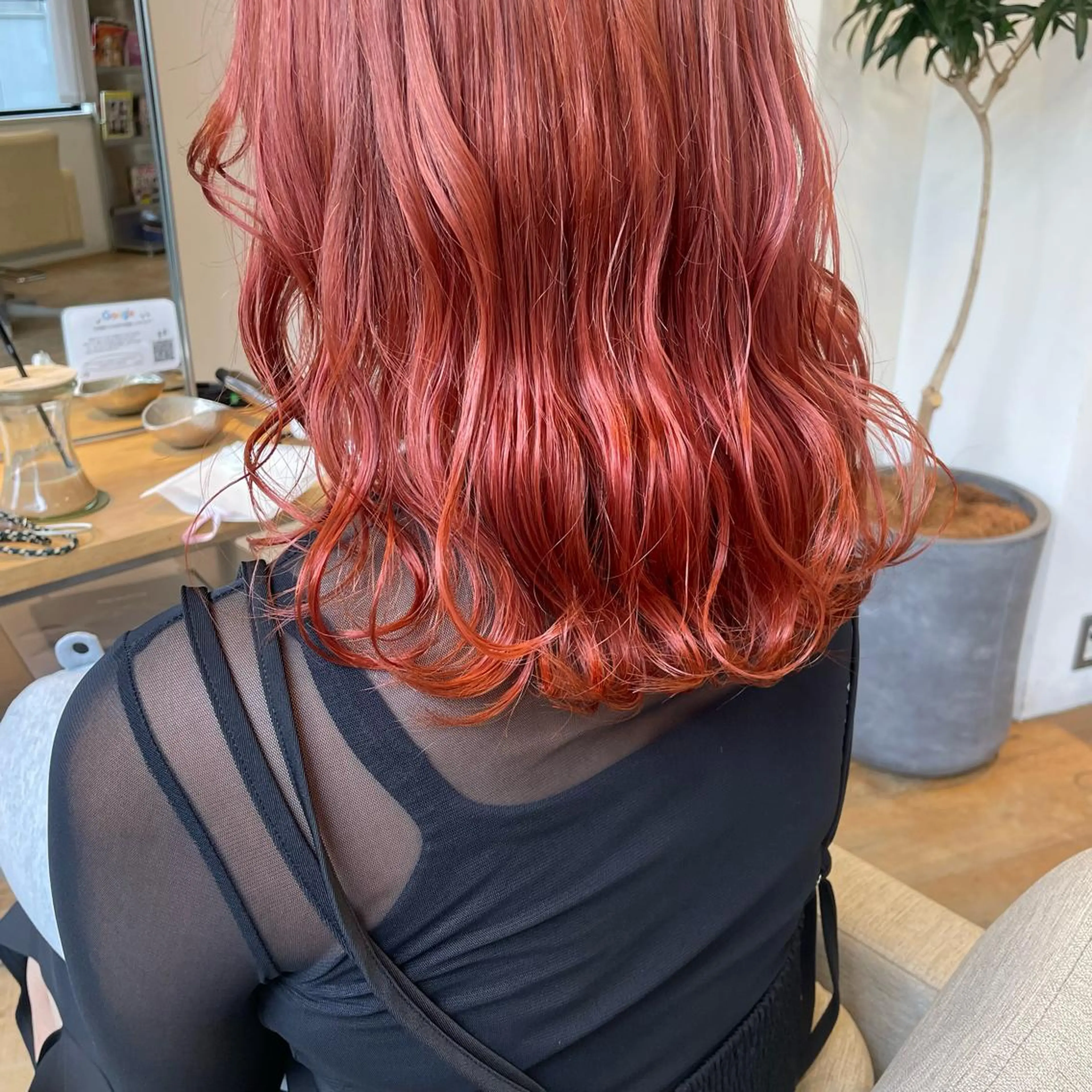 カラー ダブルカラー オレンジ GOTODAYシェアサロン梅田店所属・まな カラー、メンズパーマのヘアスタイル