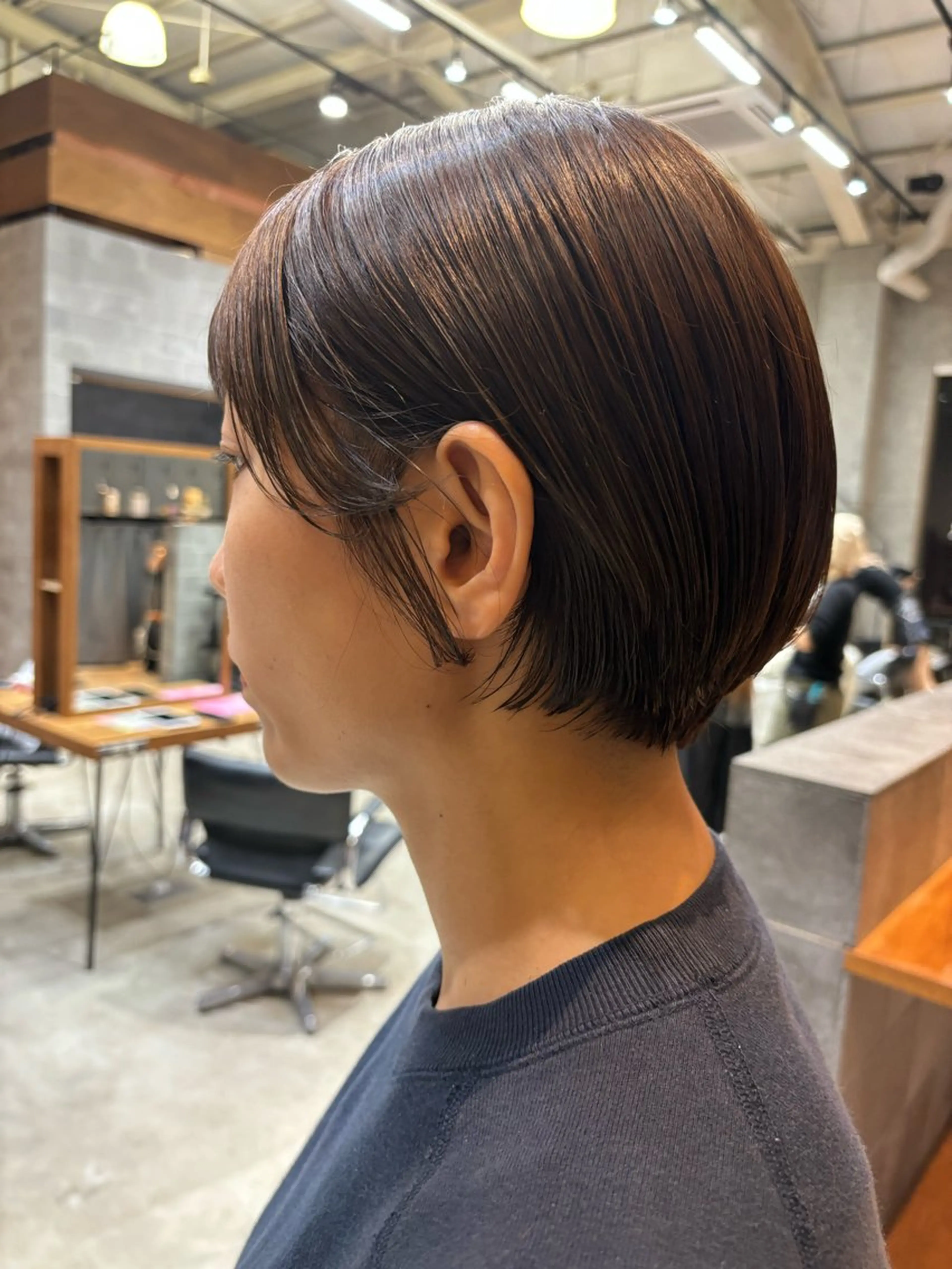 ショート カラー パーマ ヘアアレンジ 丸みショート ショートヘア カット トリートメント ヘッドスパ ヘアセット 押切 響　のヘアスタイル