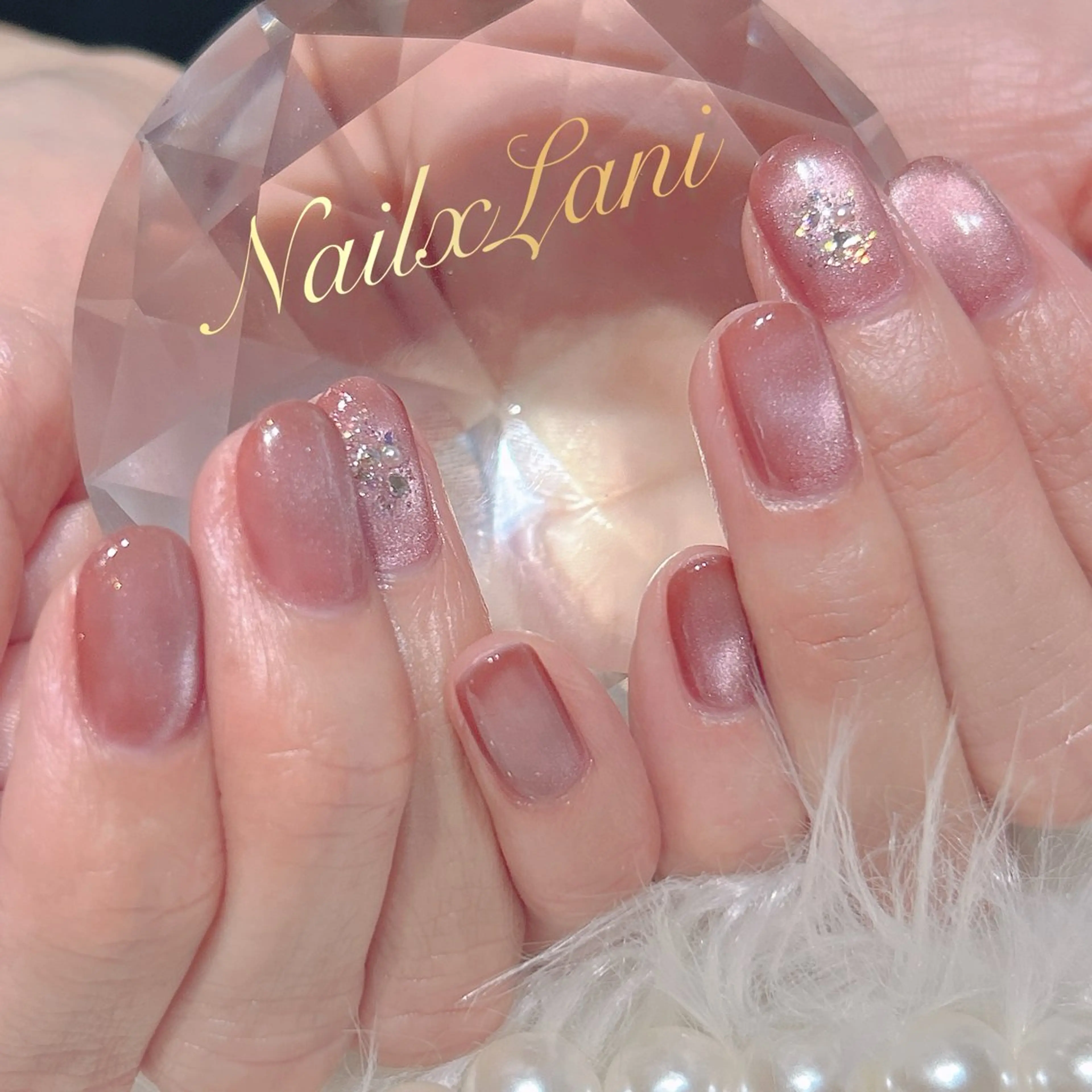 ネイル フットネイル ジェルネイル マグネットネイル パラジェル ハンドネイル Nail×Lani 深爪矯正対応◎のネイルデザイン