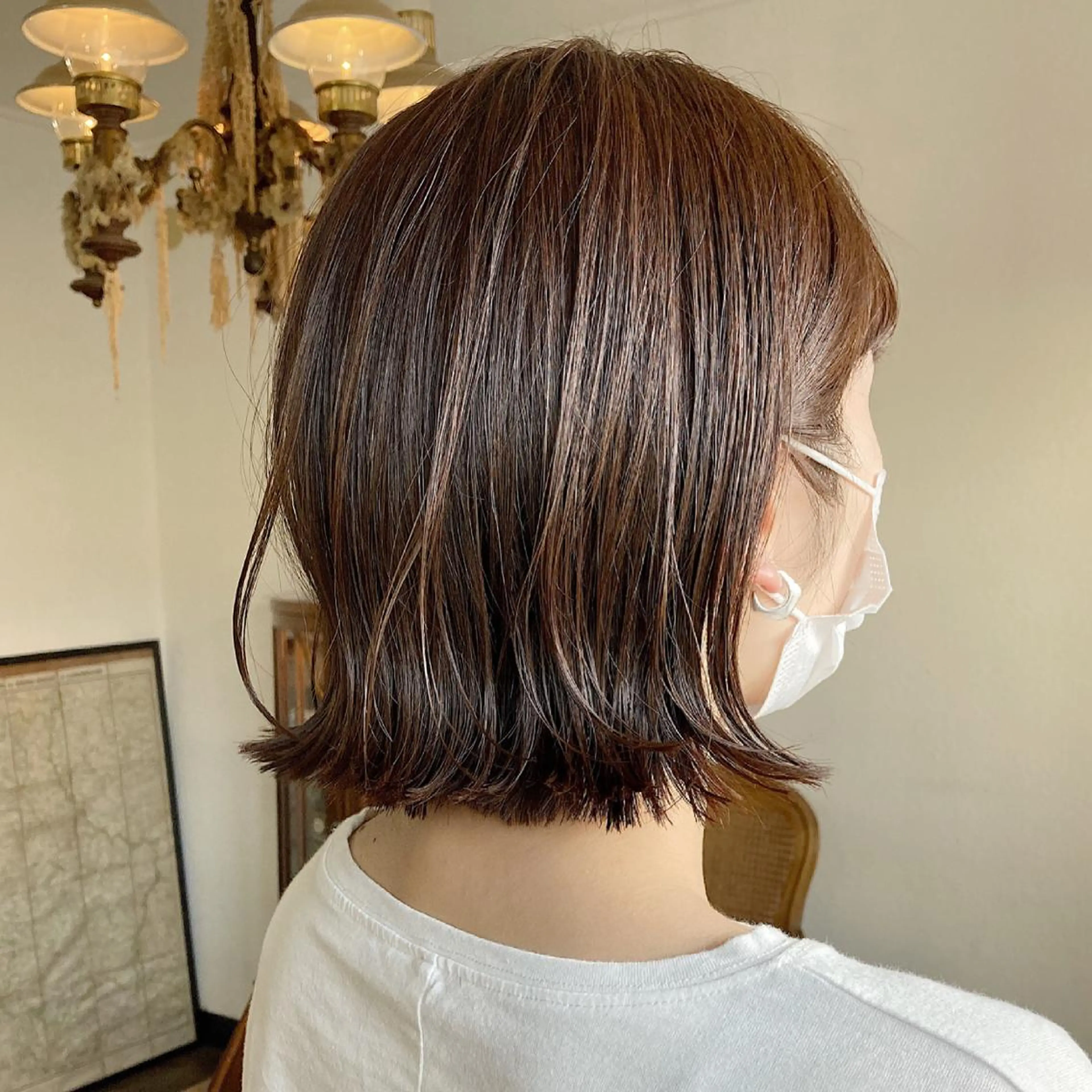 ミディアム 阿嘉 萌子のヘアスタイル