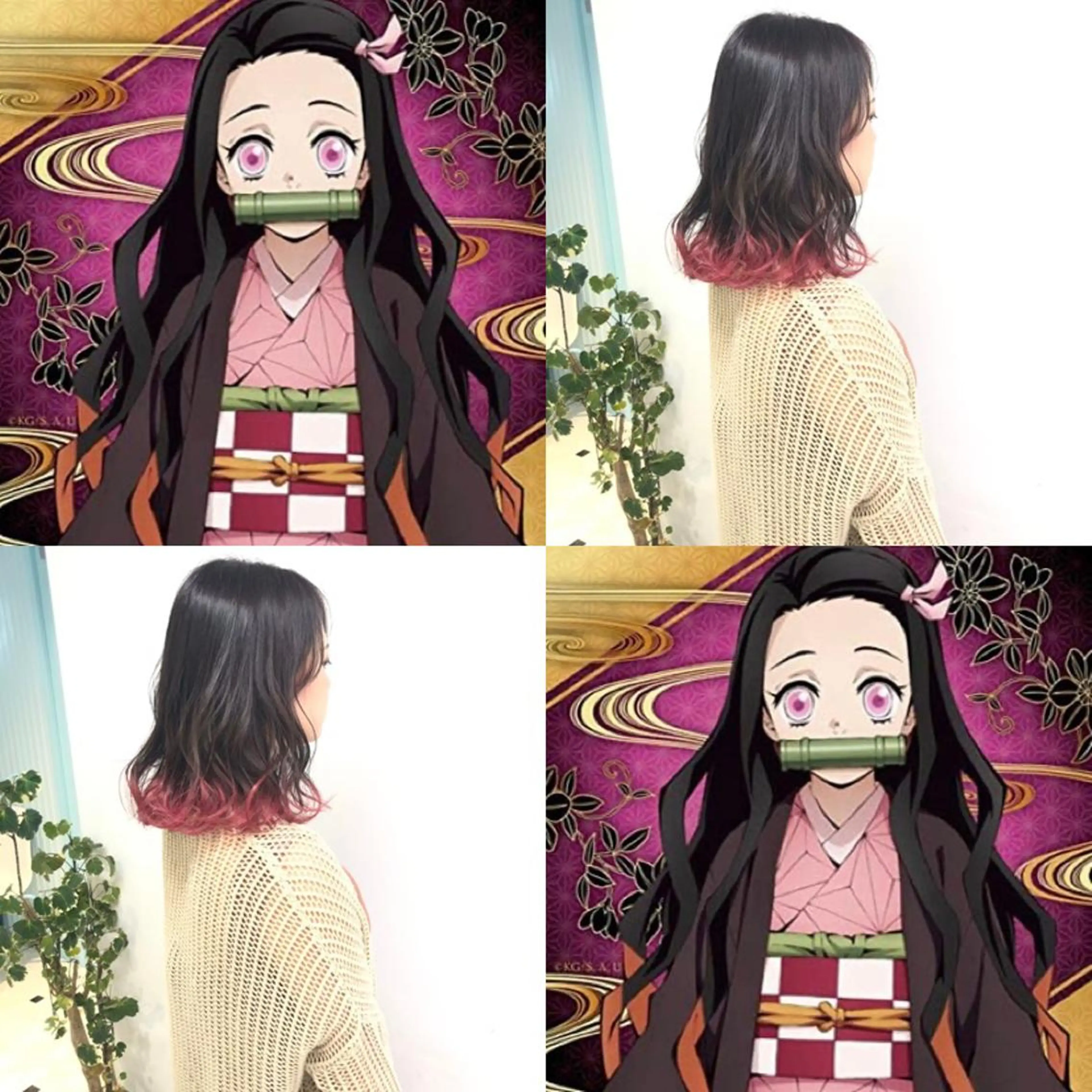 ロング カラー インナーカラー くすみミルクティー／ ブラウン🪡TOWAのヘアスタイル