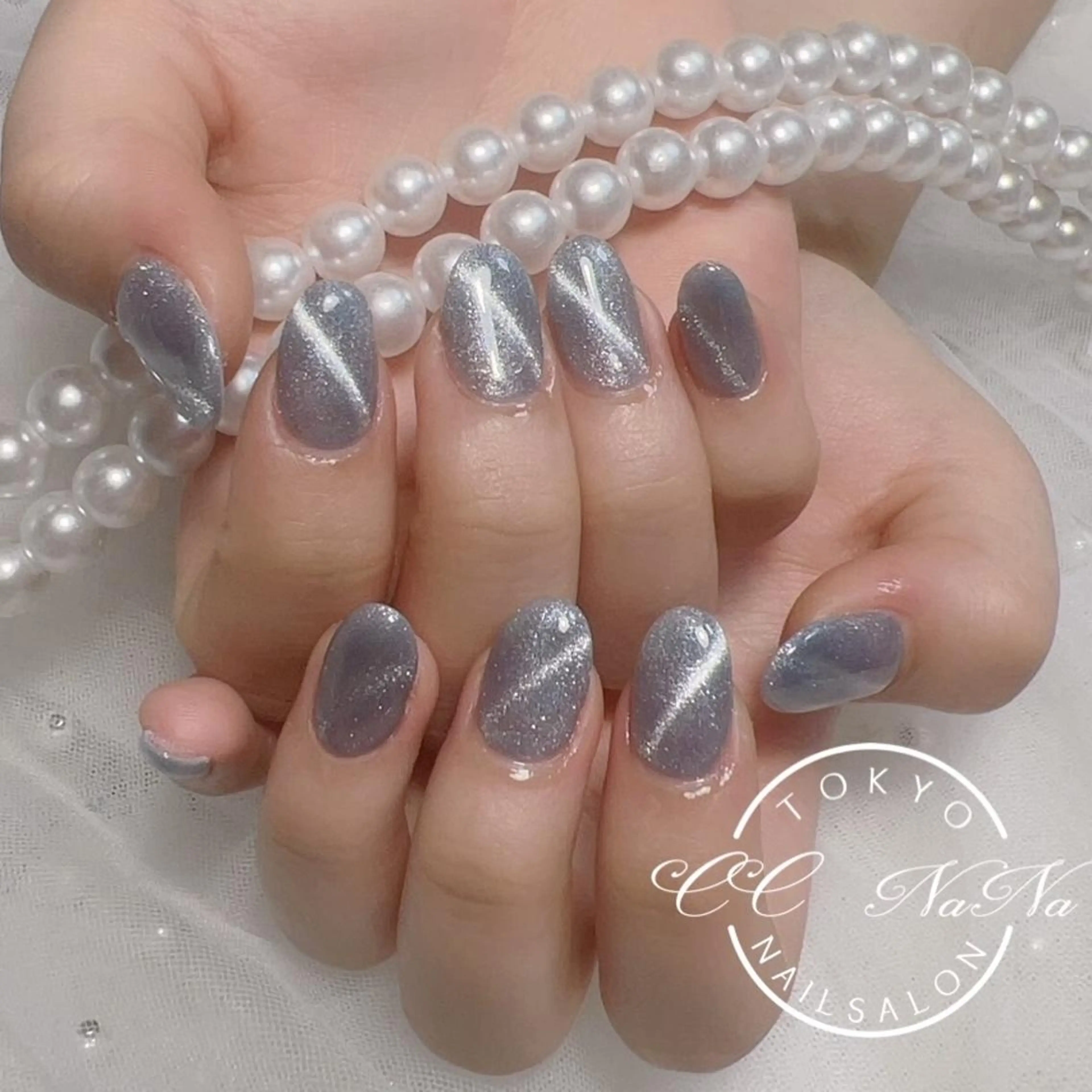 ネイル 韓国風ワンホンネイル パラジェル🩵roのネイルデザイン