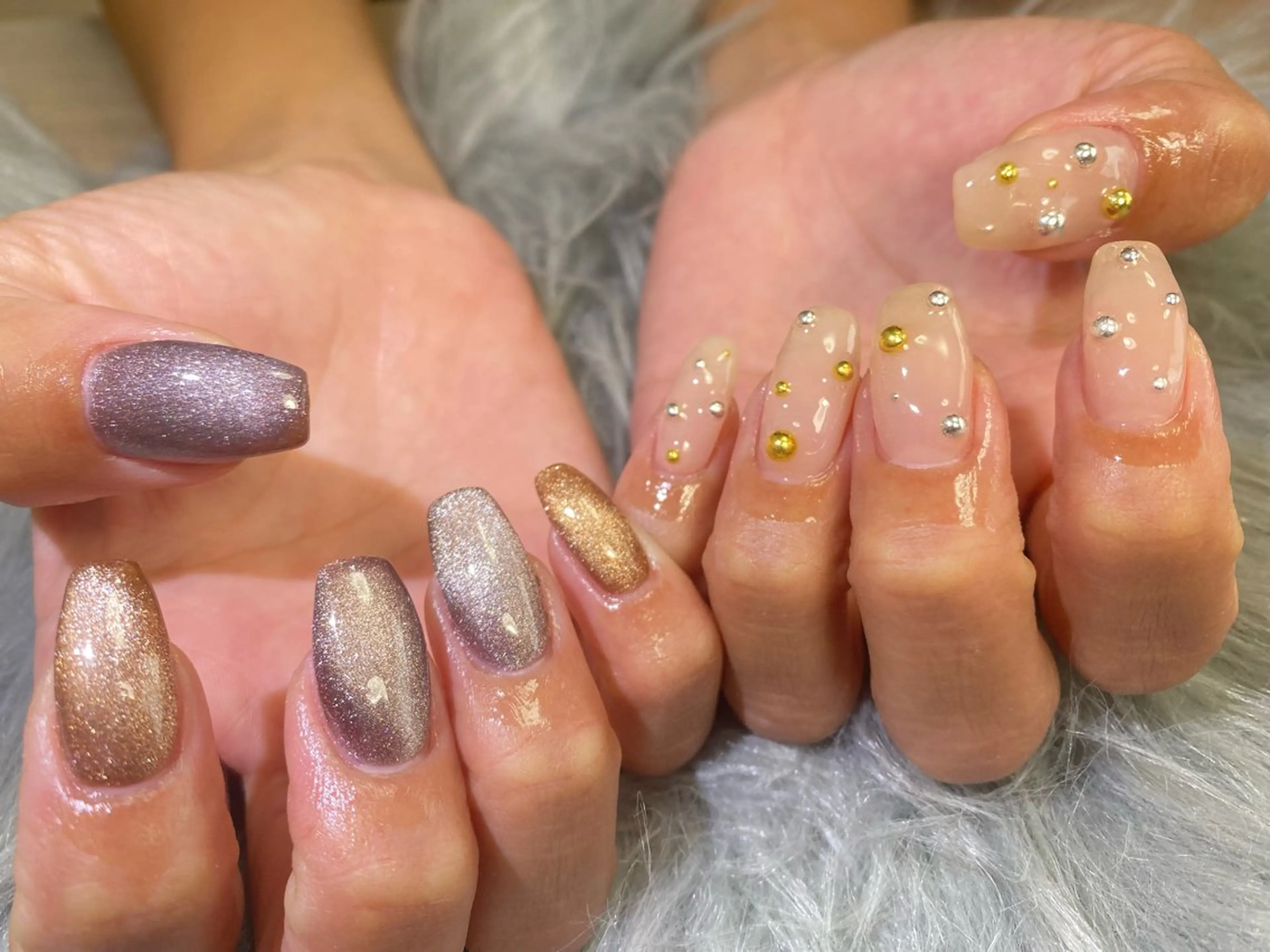 ネイル ブラウン スクエアネイル Esthetic Will所属・will 有希のネイルデザイン