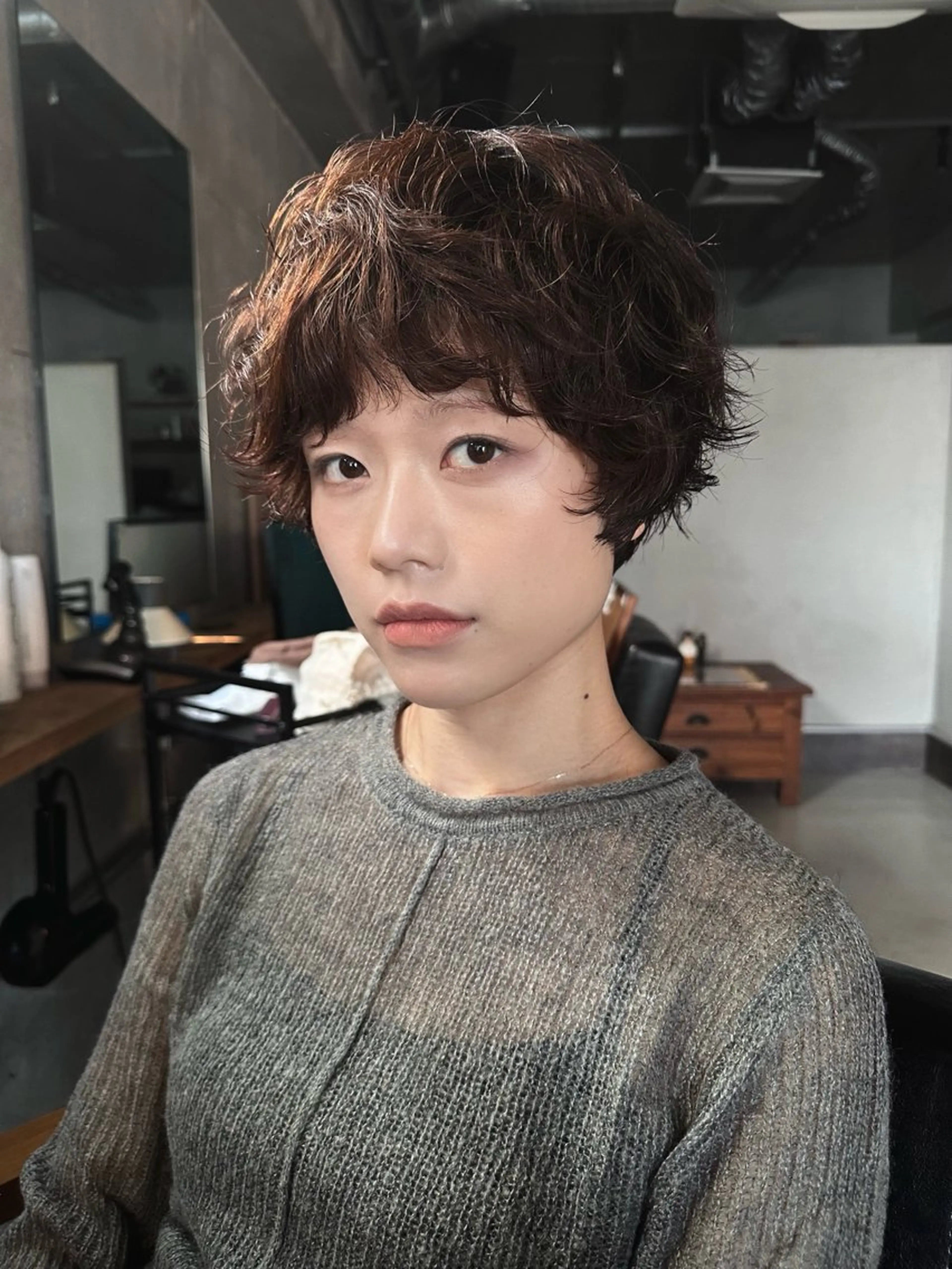 ショート カット パーマ トリートメント 前野 日奈のヘアスタイル