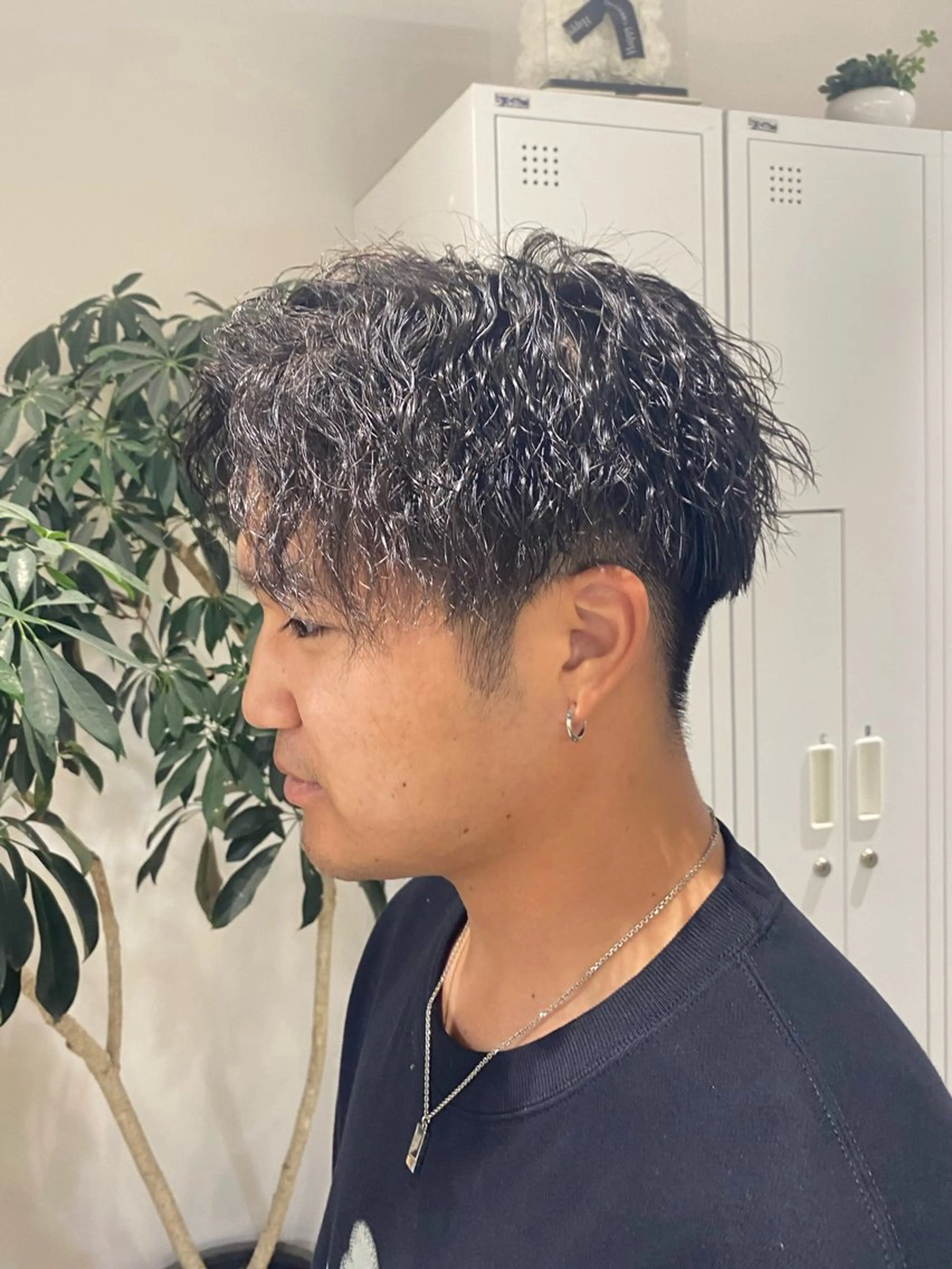 ショート ハイライト 髪質改善 レイヤーカット トリートメント カット パーマ 西岡 あつみ/ 堀江美容室のヘアスタイル