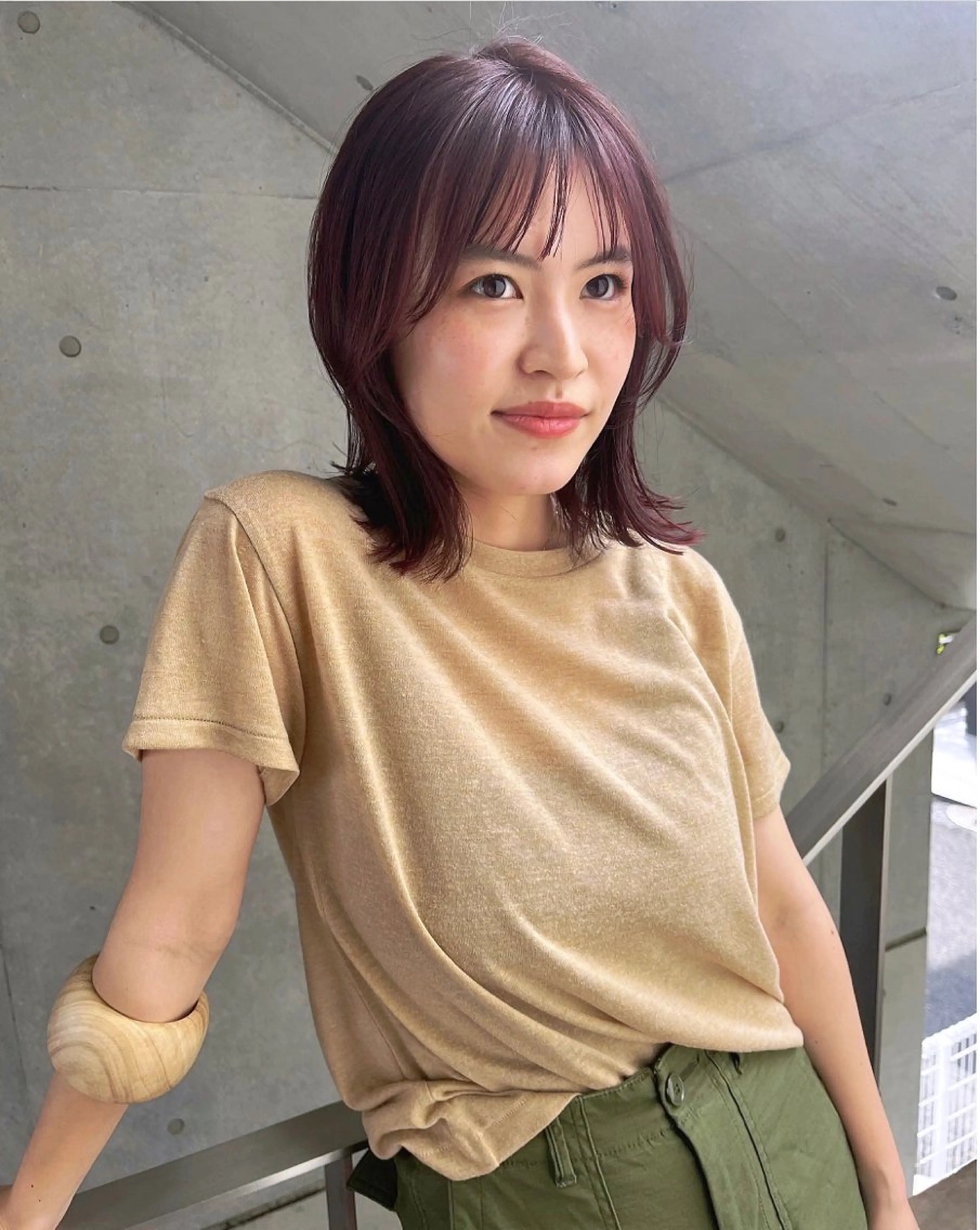 ミディアム カラー ピンクカラー GO TODAY SHAiRE SALON表参道Polaris店所属・暖色カラー/ピンク カラー/HARUKAのヘアスタイル