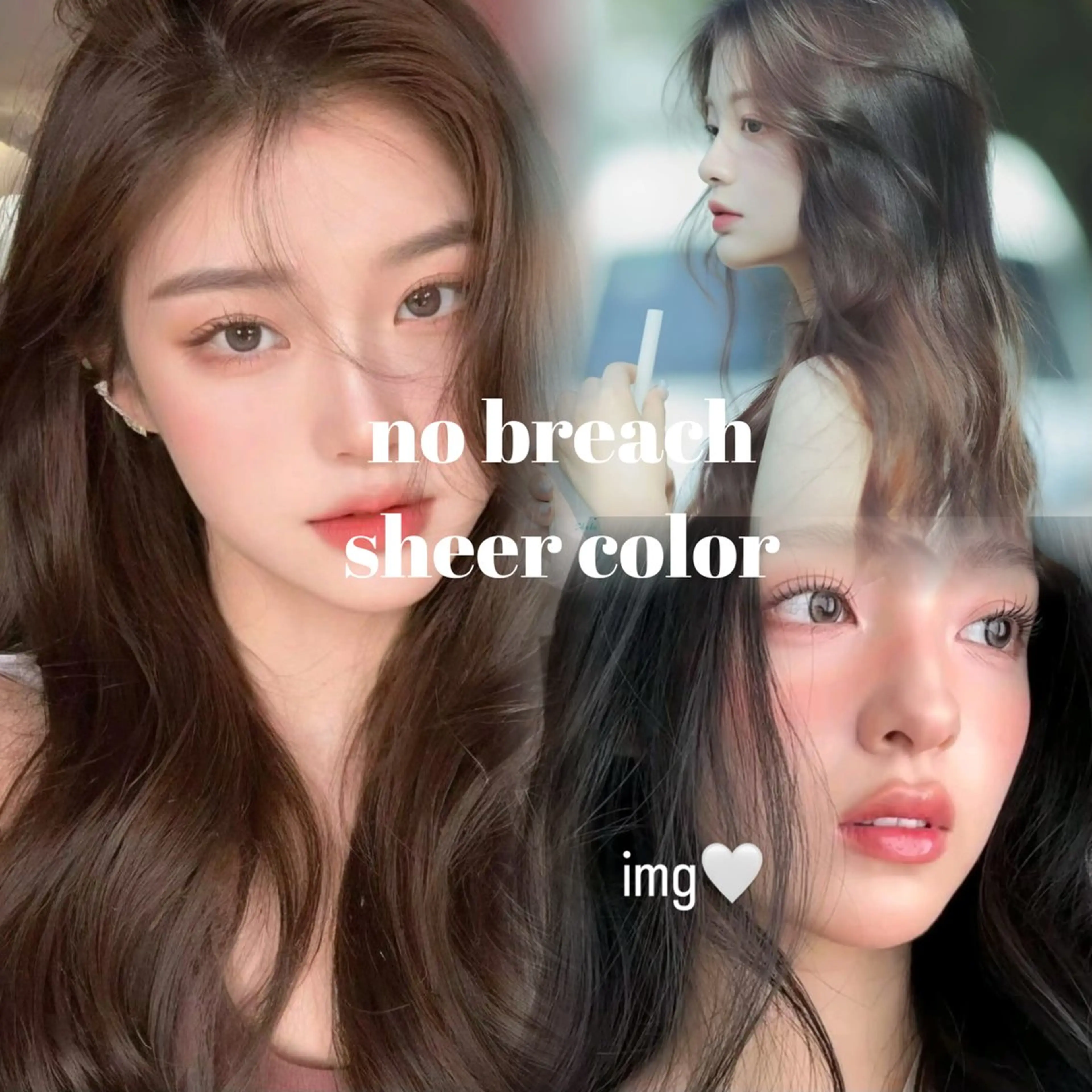 ロング カット ヘアカラー 韓国ヘア🇰🇷 YURIYAのヘアスタイル