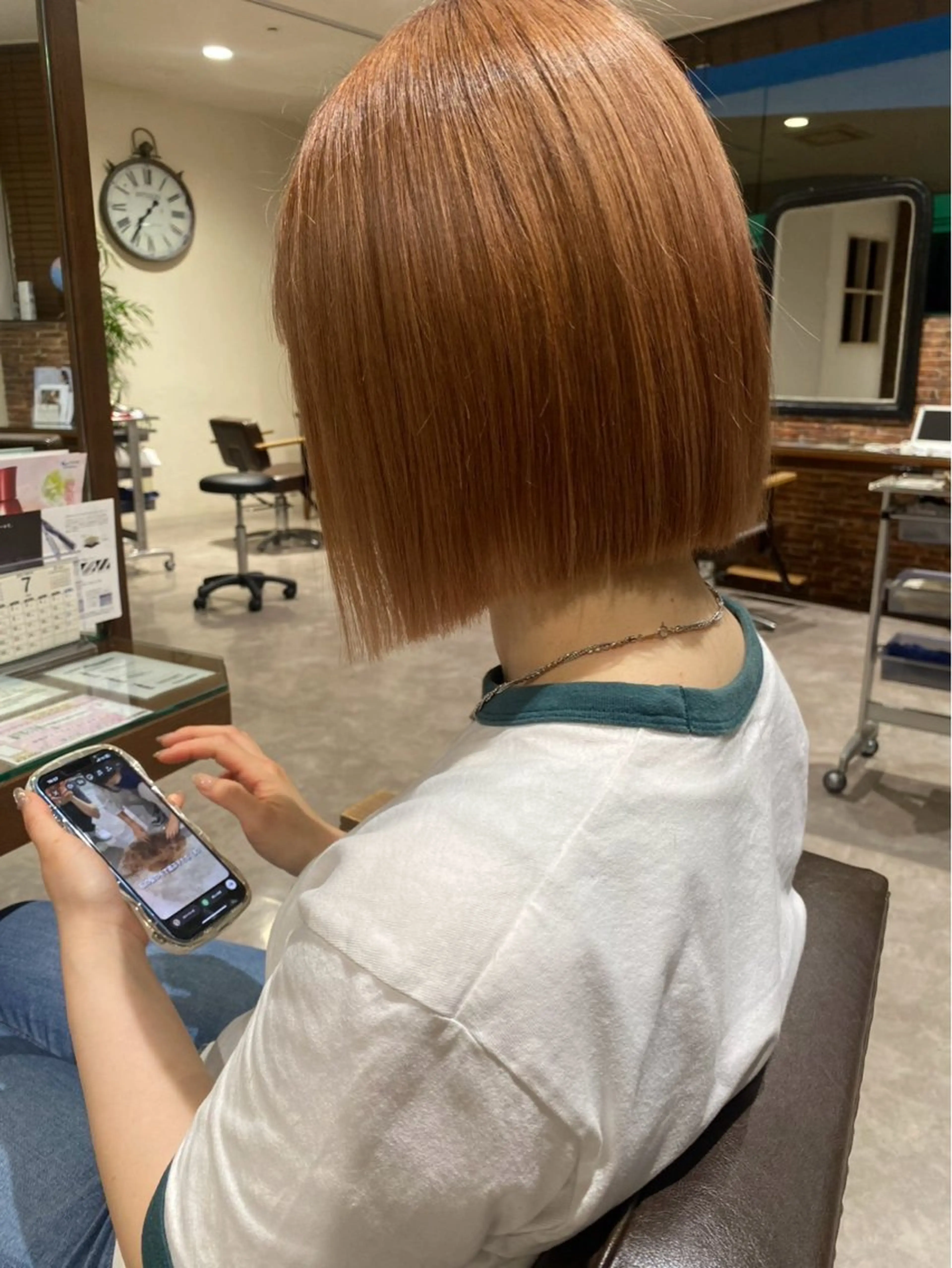 切りっぱなしボブの写真