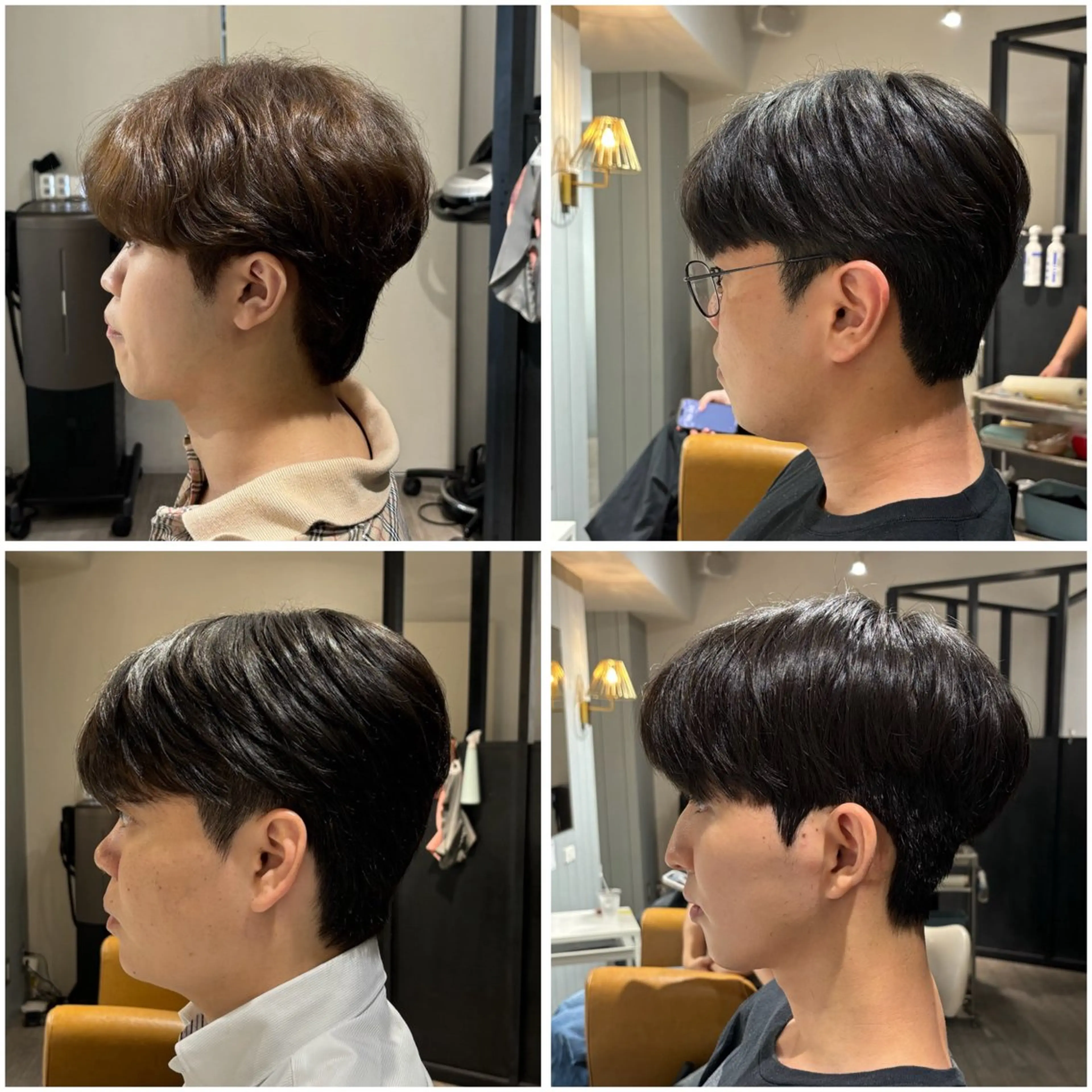 ショート カラー パーマ メンズ カット パーマ 韓国メンズヘア/ ダウンパーマ/歩夢のヘアスタイル