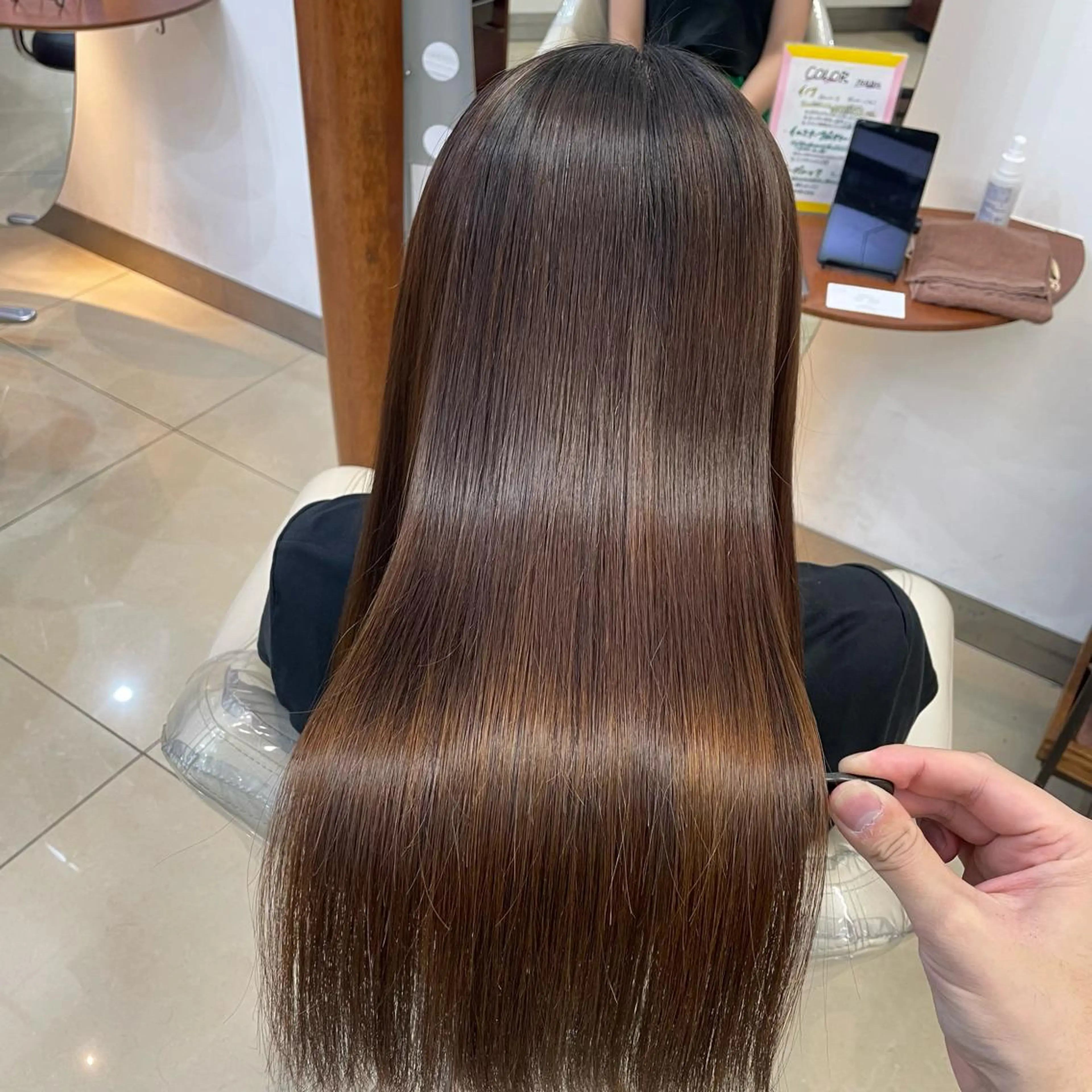 ロング カラー カット 縮毛矯正 トリートメント 縮毛矯正/髪質改善 /韓国風　山川春輝のヘアスタイル