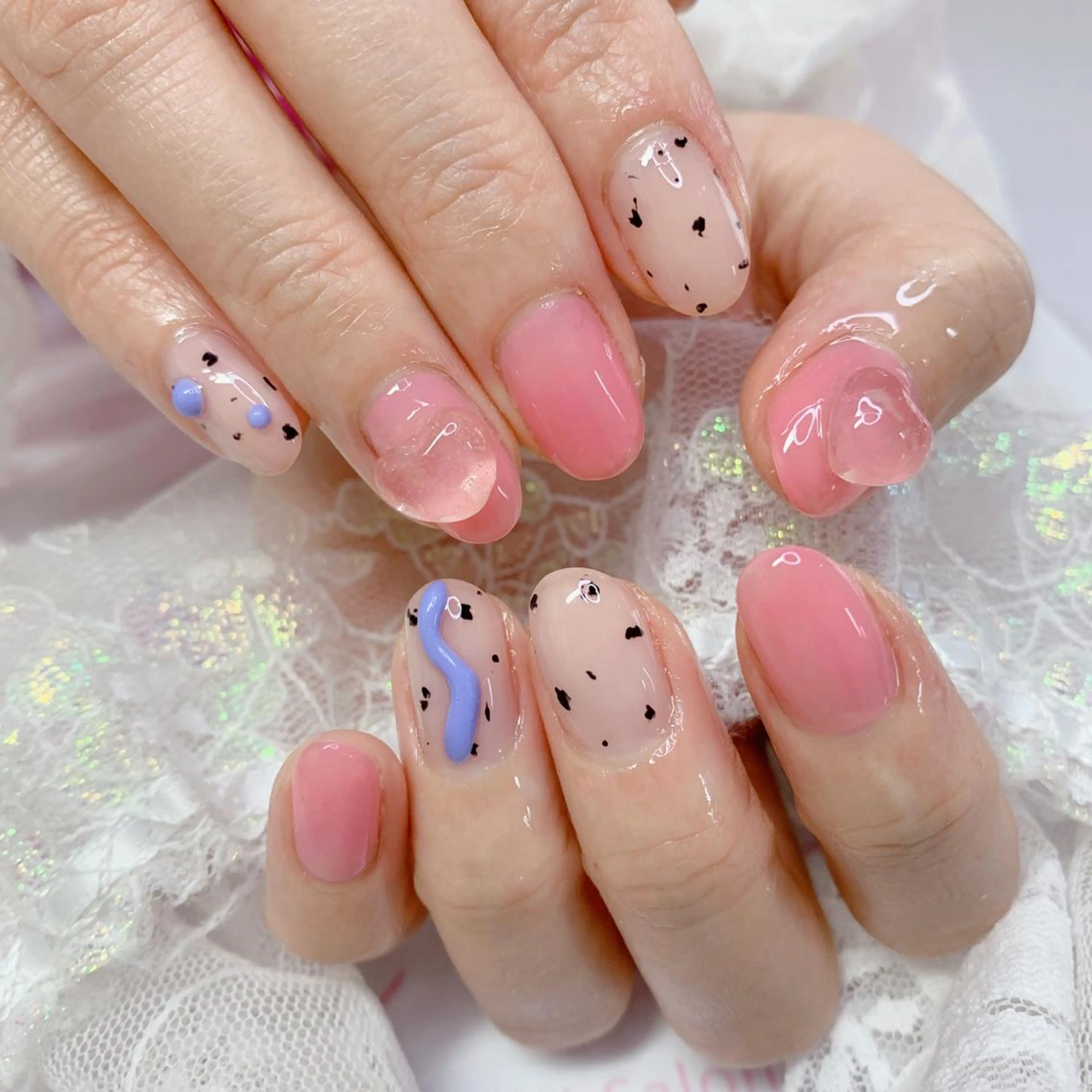 ネイル ハンドネイル La neige* yuki 🥯🍑のネイルデザイン