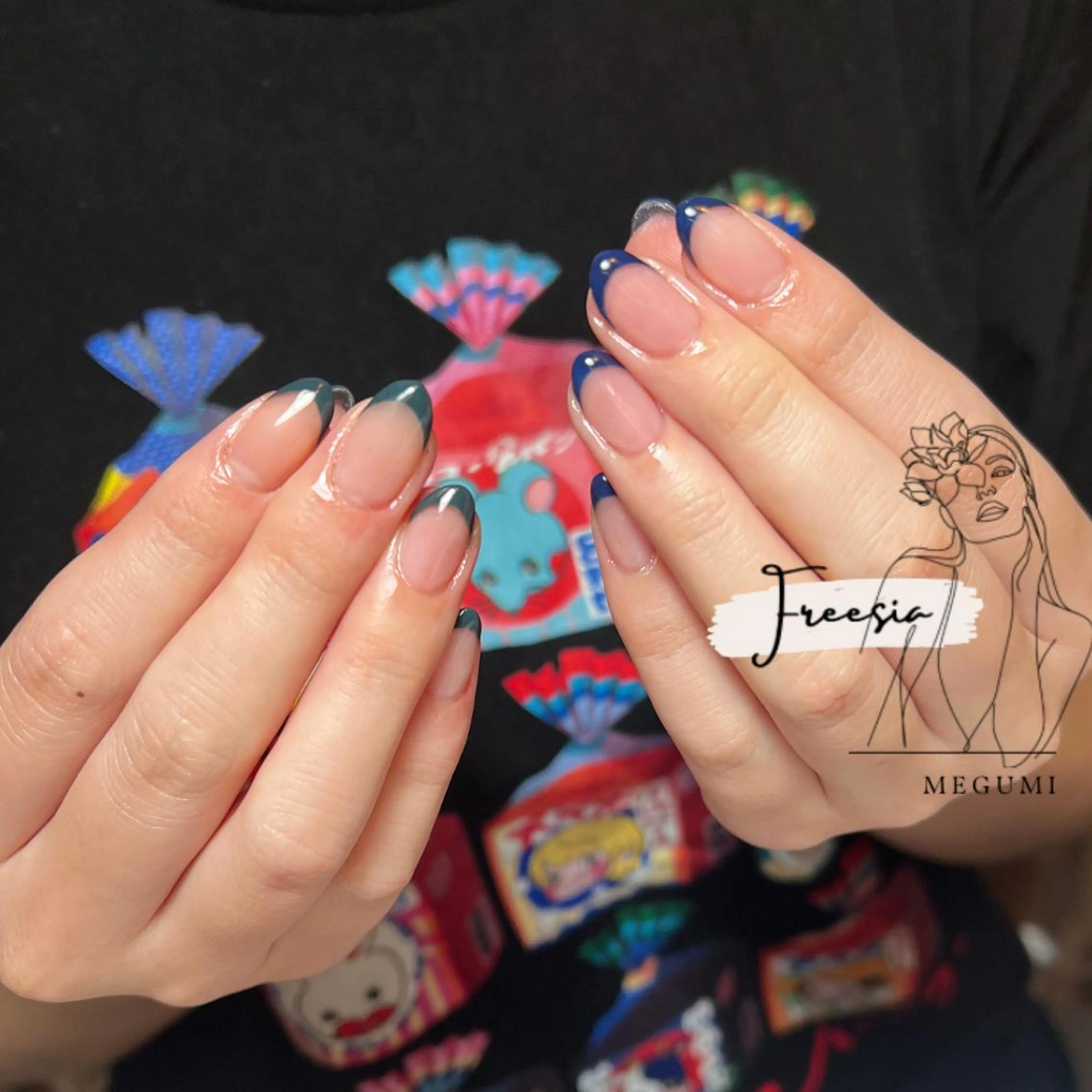 ネイル 長さ出し フレンチネイル スカルプネイル シンプルネイル ハンドネイル 当日予約も歓迎⭕️ Megumiのネイルデザイン