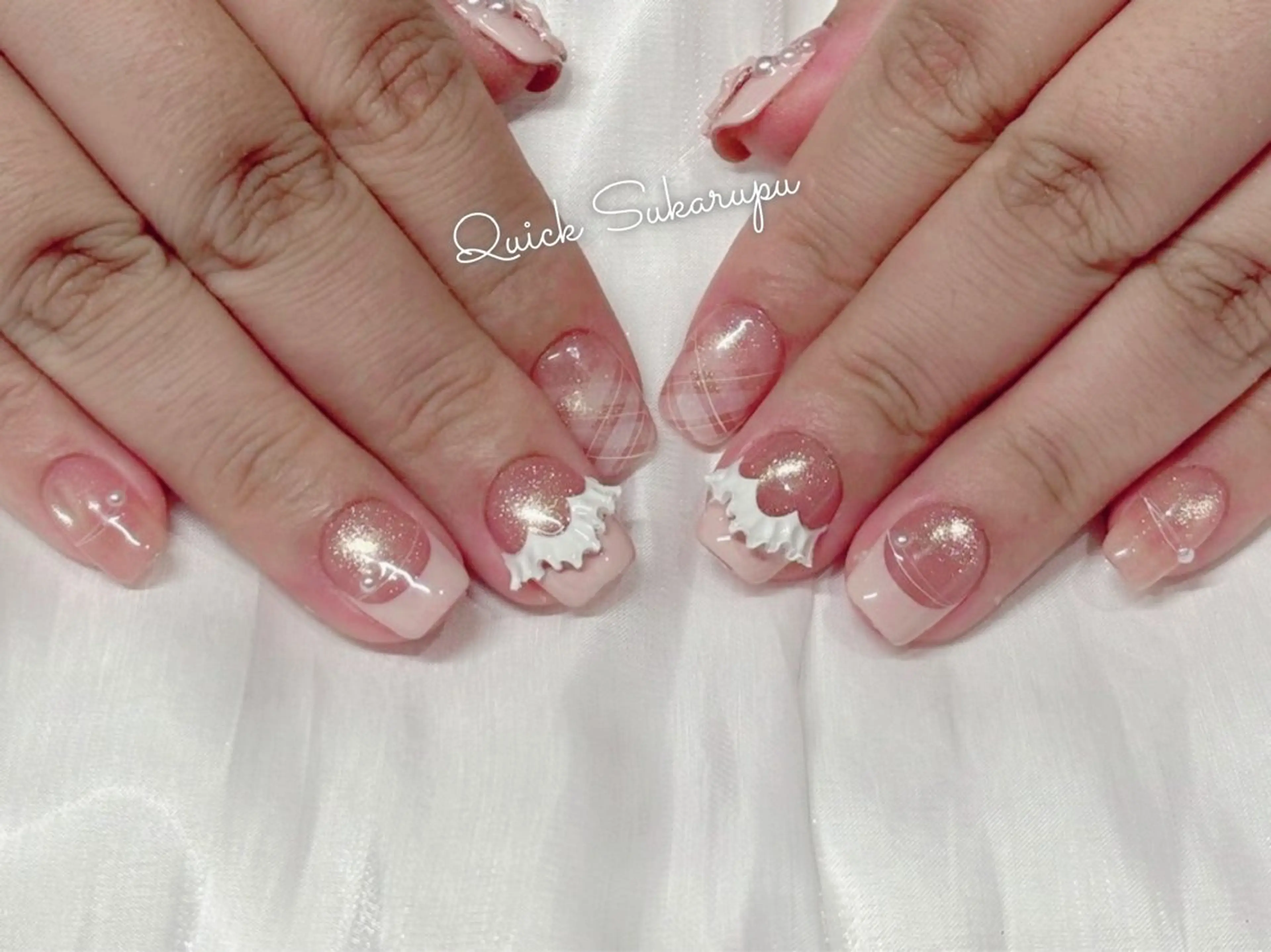 Jrネイリスト(オフなし) 【ショート】人気時短施術プレミアム定額現品ネイルチップ―¥3280の写真