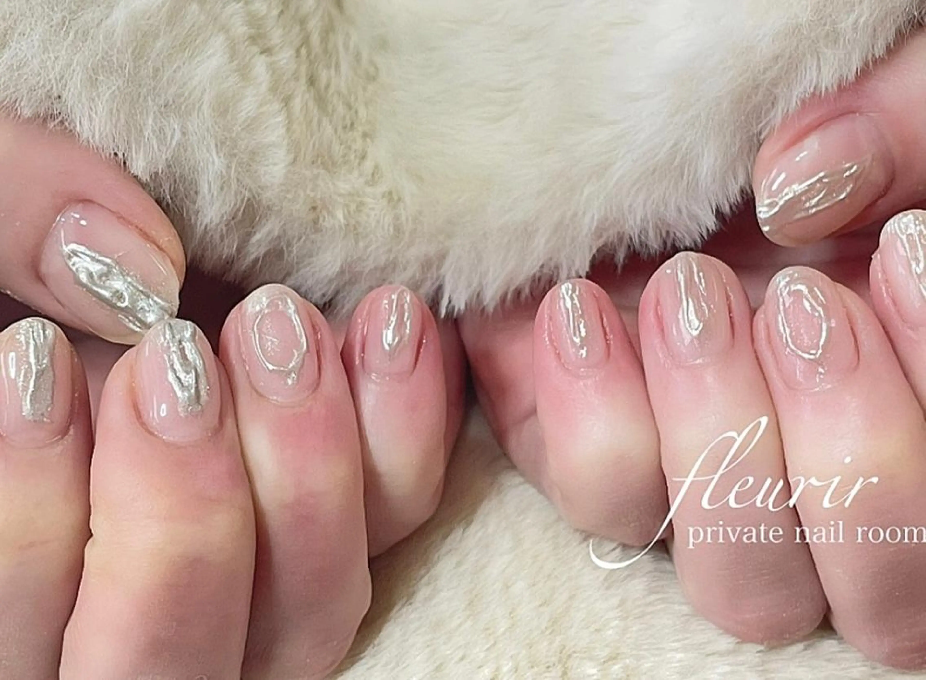 ネイル クリアネイル 長さ出し ジェルネイル ハードジェル ミラーネイル フルリール 【プライベートサロンのネイルデザイン