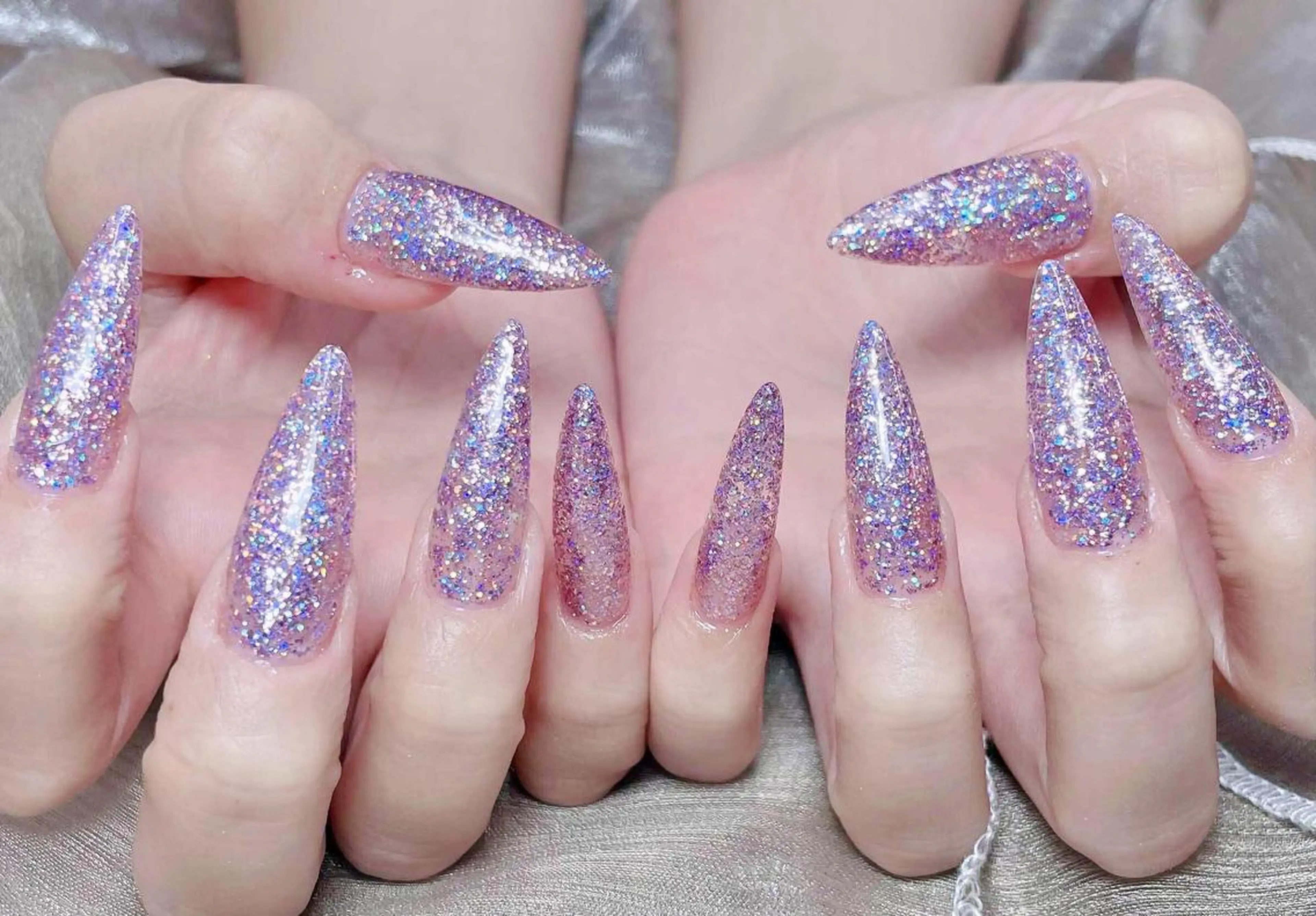 ネイル オーロラネイル ブルー チークネイル フットネイル フレンチネイル ハンドネイル Hana ハナのネイルデザイン