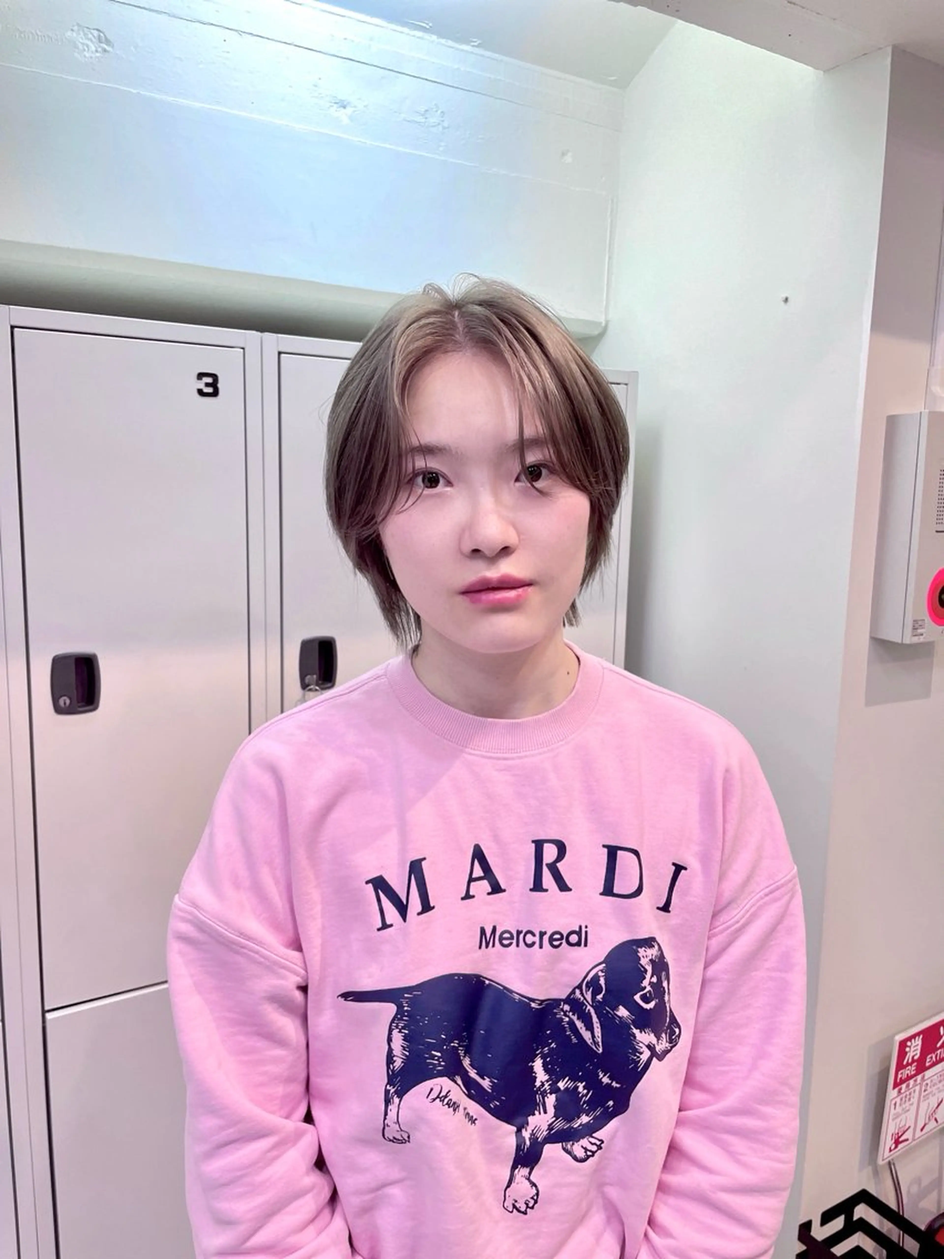 ショート カラー グレージュ ショートヘア ウルフカット カット ヘアカラー yu-kaハッシュ カット/韓国レイヤーのヘアスタイル