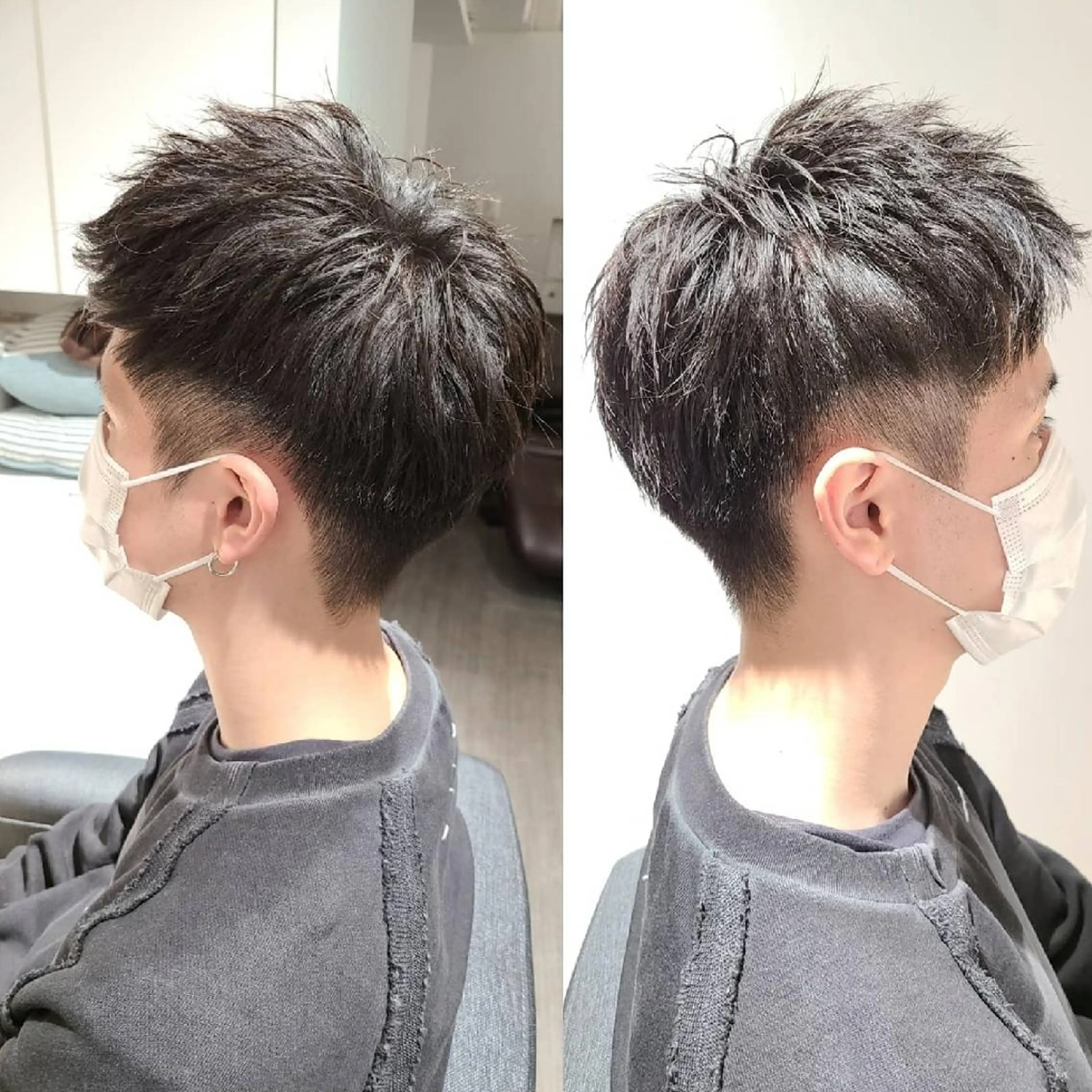 メンズ 刈り上げ 隈元 光のヘアスタイル