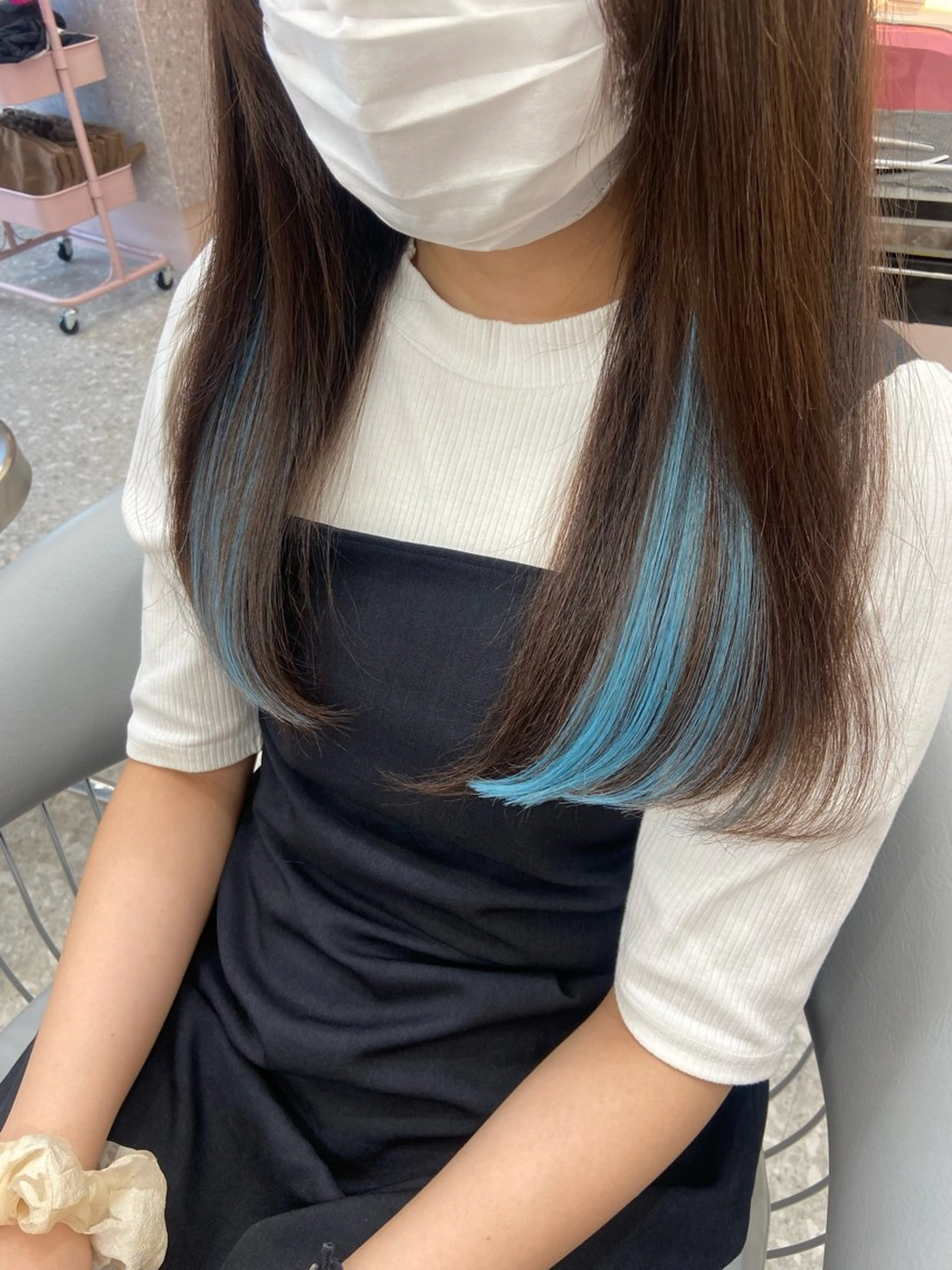 セミロング シールエクステ エクステ エクステ 新宿/韓国ヘア 中明度カラー/かやのヘアスタイル