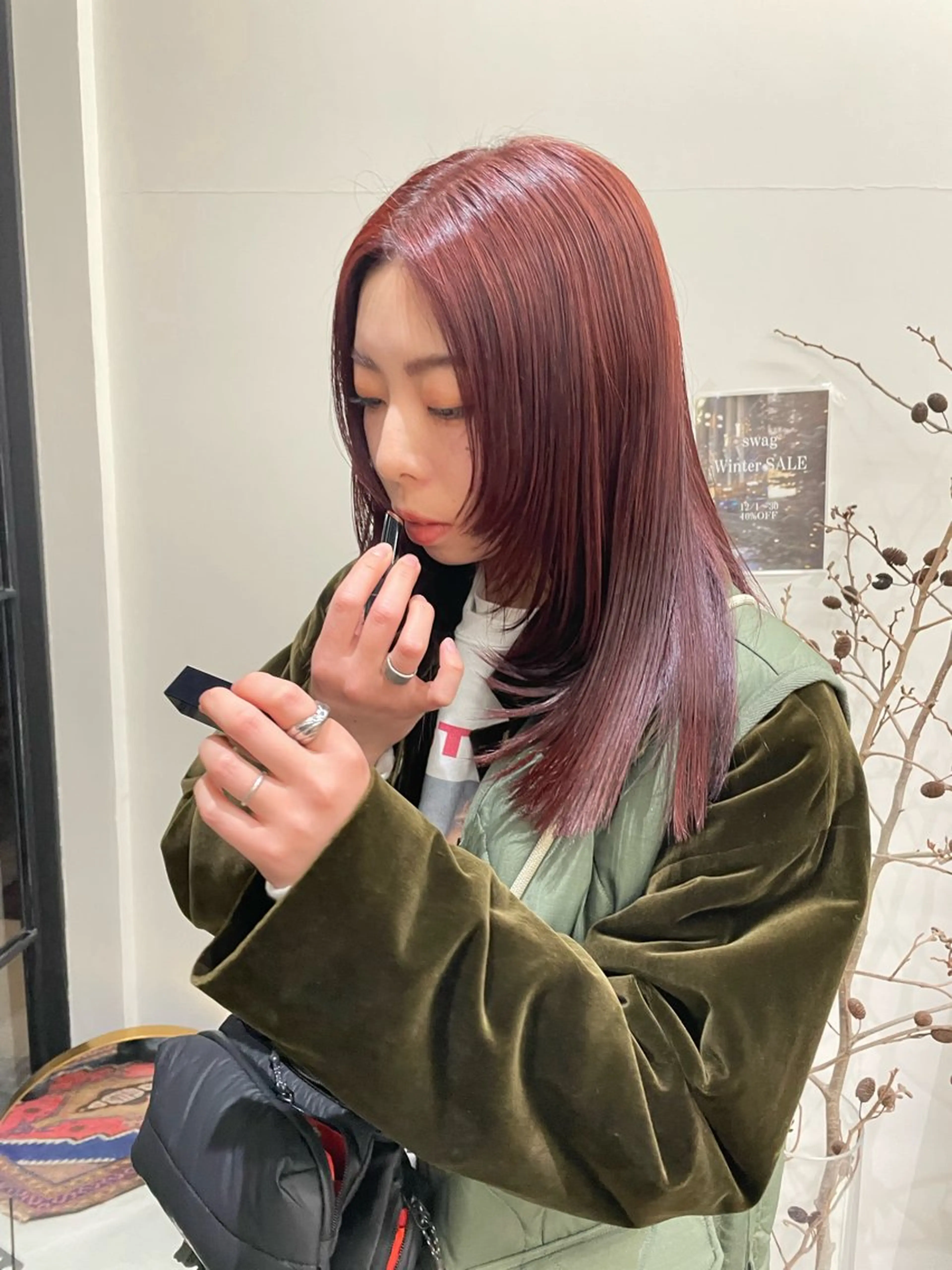 ミディアム カラー パーマ ヘアアレンジ メンズ カット ヘアカラー トリートメント tatsumi/ボブ ウルフ/レイヤーのヘアスタイル