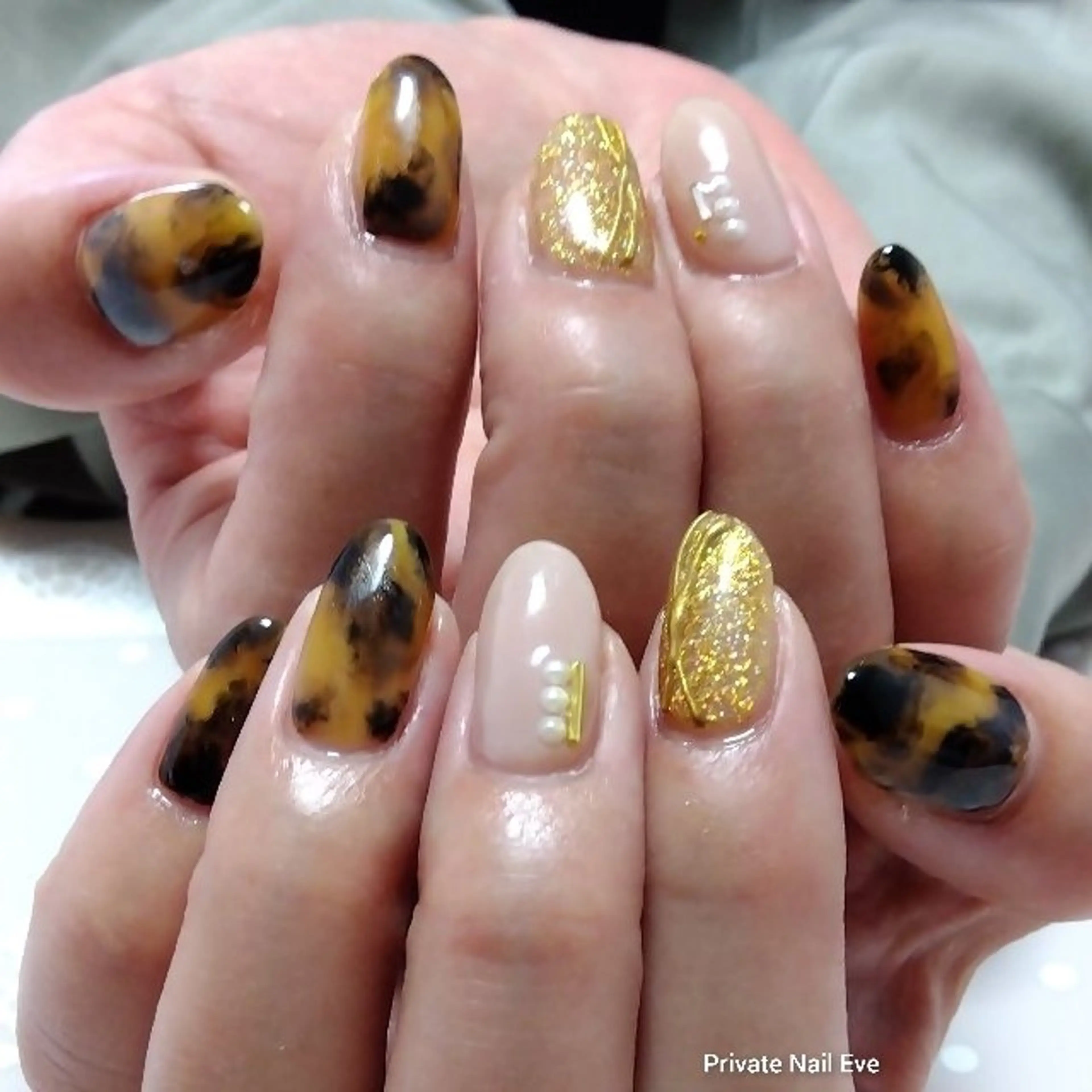 ネイル べっ甲ネイル ハンドネイル ネイル junkoのネイルデザイン