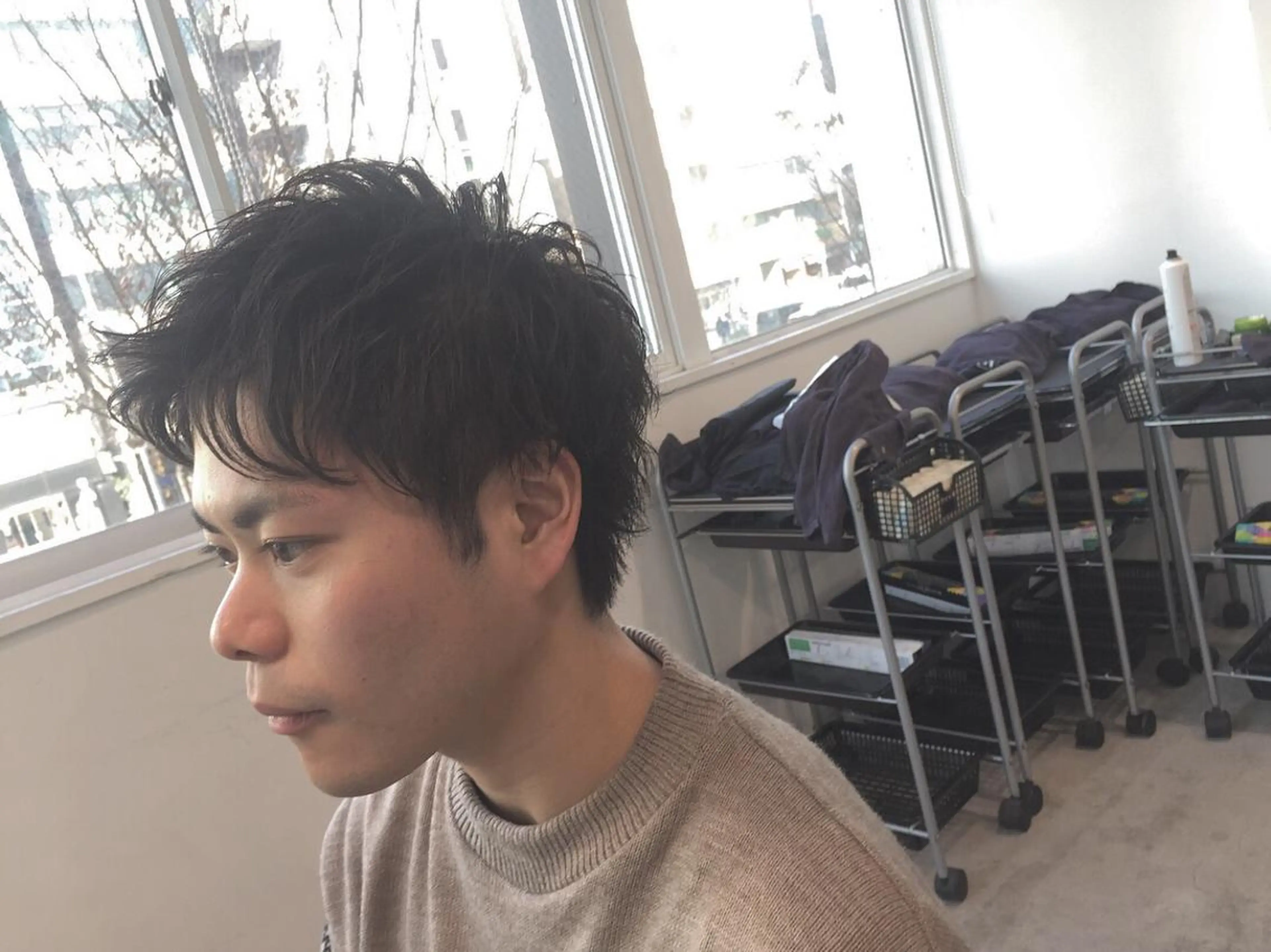 ショート パーマ BABY 艶髪暗髪ヘア💖達人のヘアスタイル