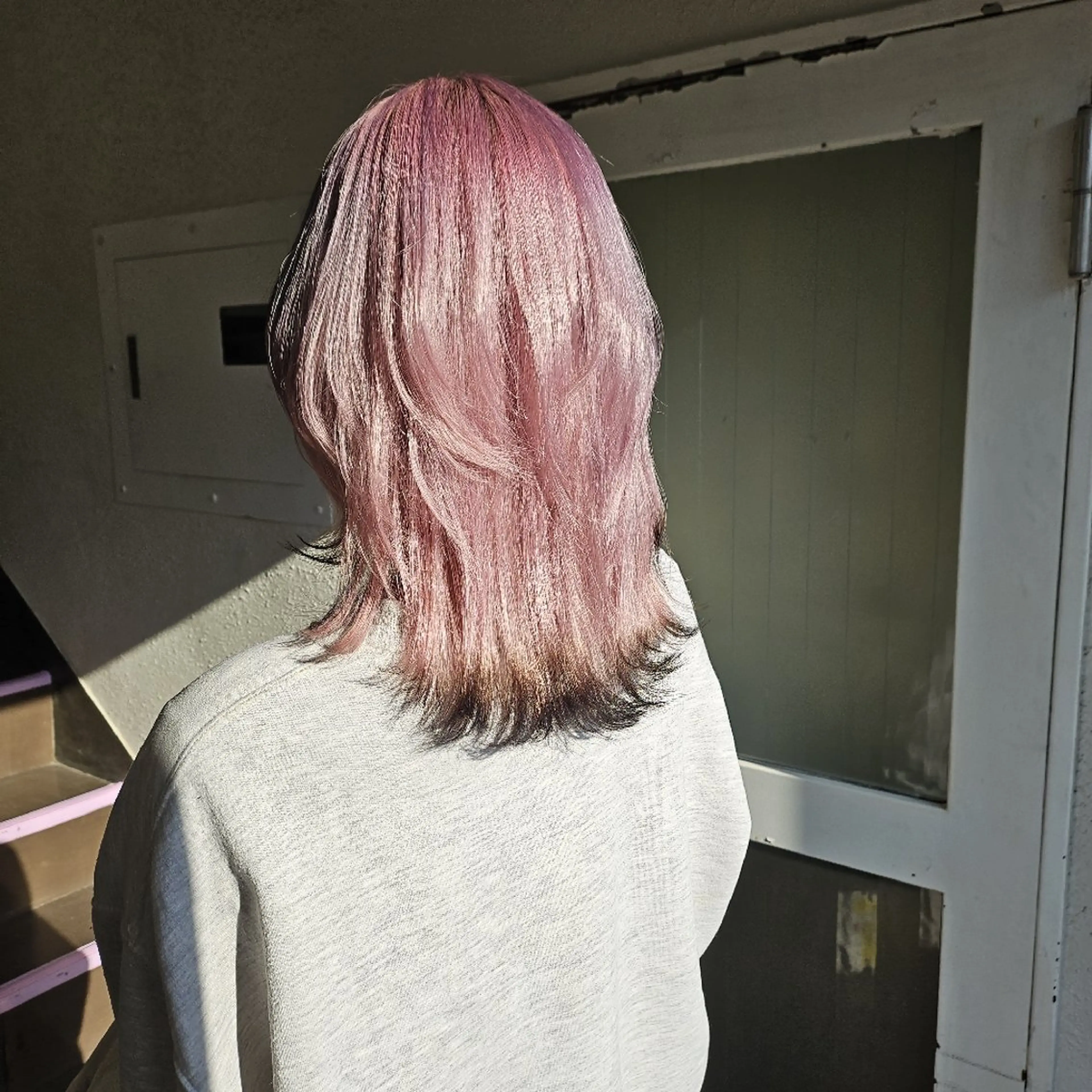 セミロング カラー ヘアカラー あべかりん/原宿 /マツパ/ハイトーンのヘアスタイル